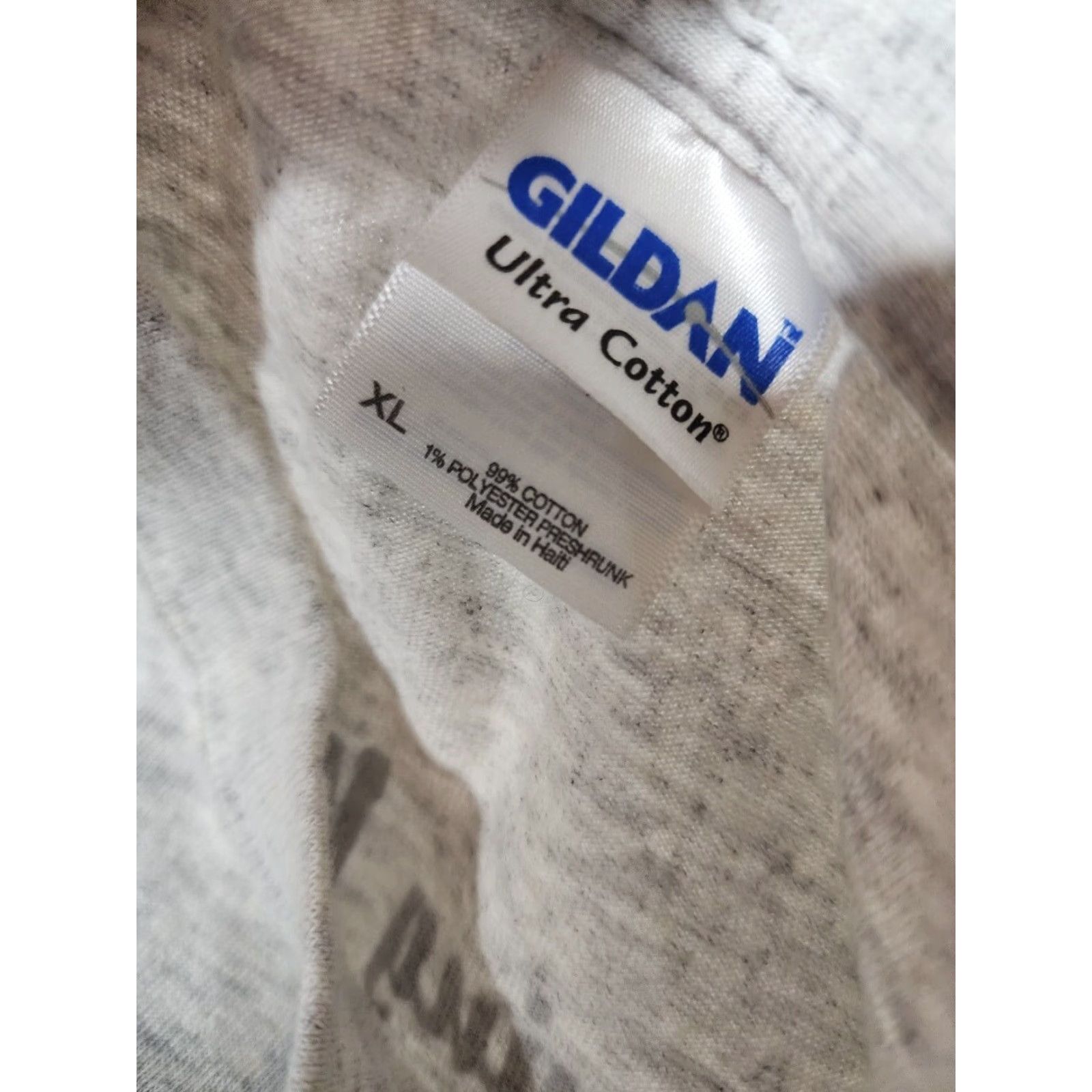 Gildan Gildan Mens XL Double Sided Graphic Print BBQ T Shirt Gray Distressed Short Sleeve Size US XL / EU 56 / 4 - 5 Thumbnail
