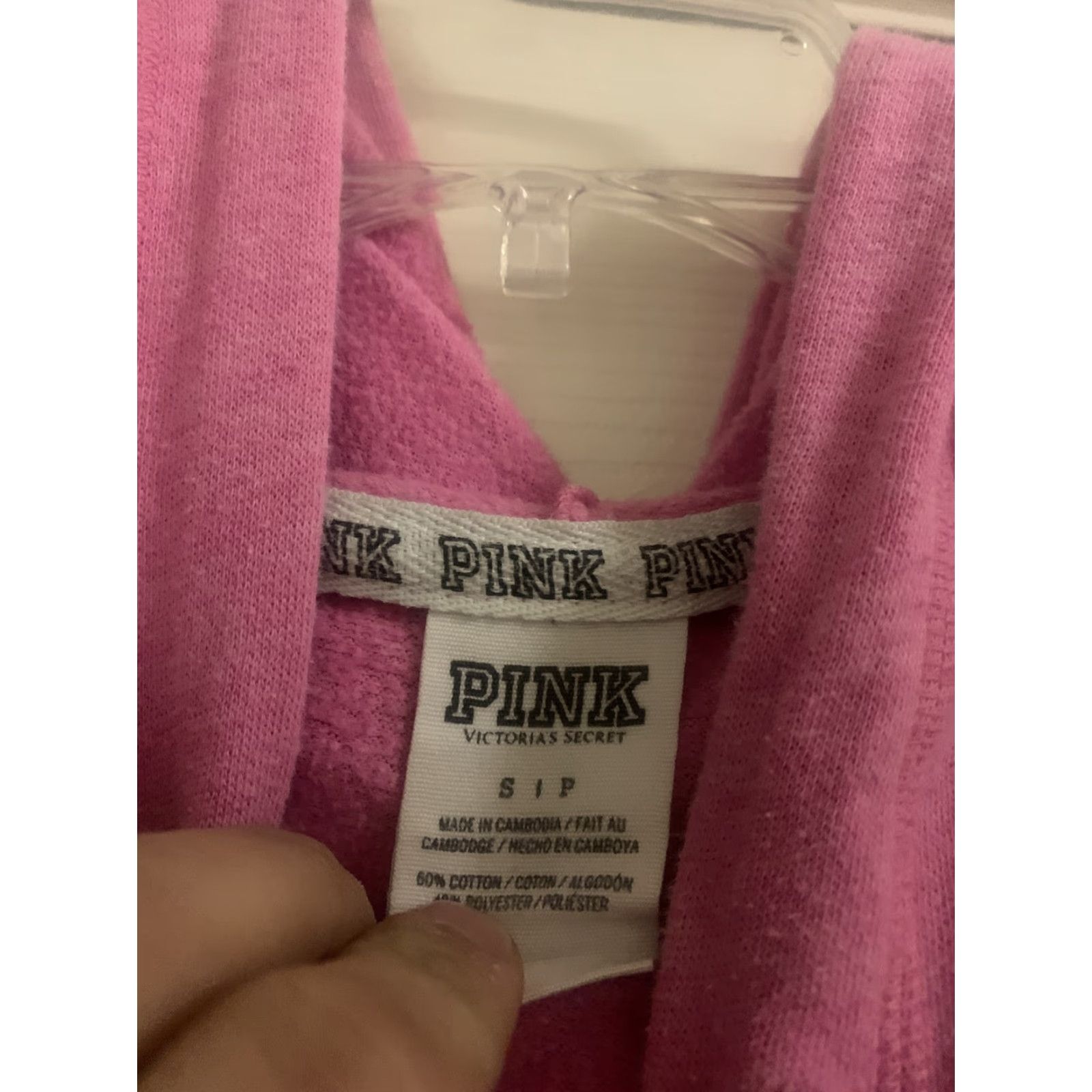 Victoria's Secret Victoria's Secret PINK Full Zip Hoodie Women Pink Size S Logo Cotton Blend Blended Fabric Size S / US 4 / IT 40 - 4 Thumbnail