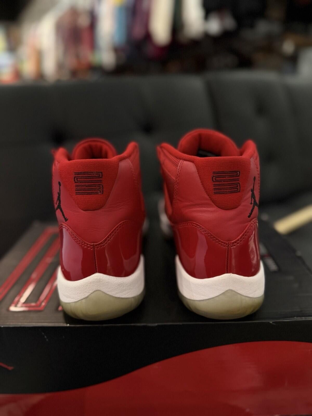 Other Jordan 11 Retro High Win Like 96 Size 10 Pre-Owned Red White Size US 10 / EU 43 - 4 Thumbnail