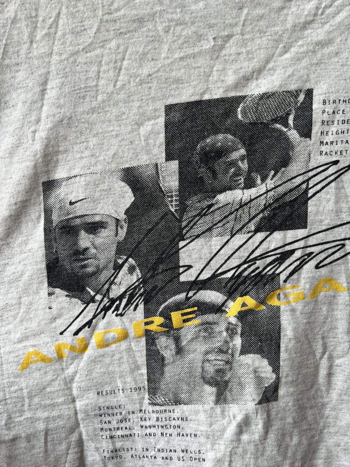 Vintage 90’S Andre Agassi US Open vintage t shirt Size US M / EU 48-50 / 2 - 14 Thumbnail