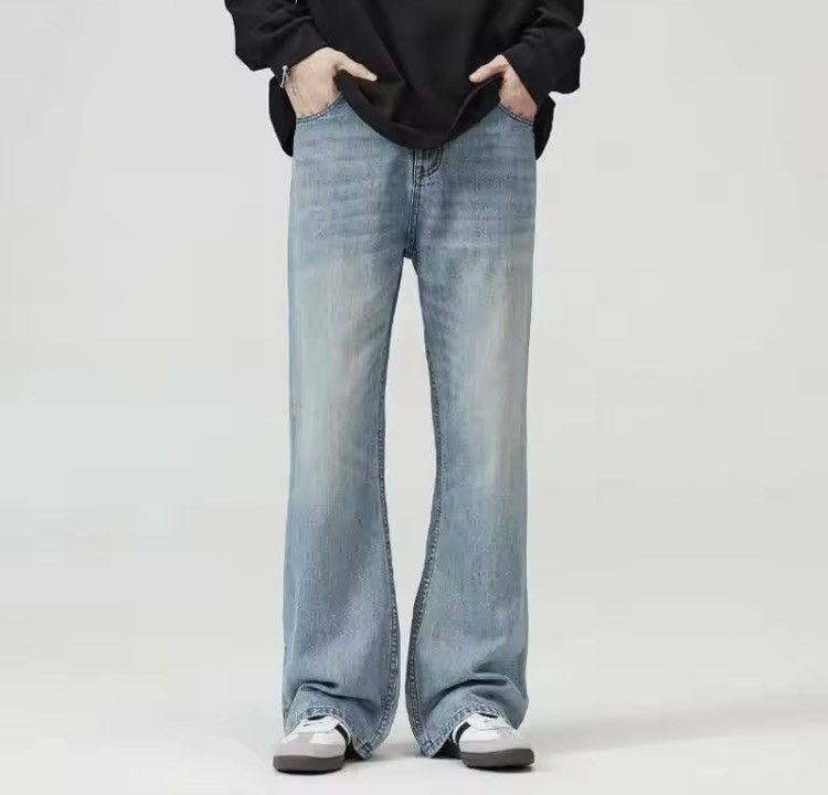 Japanese Brand Washed light blue bootcut jeans Size US 33 - 4 Thumbnail