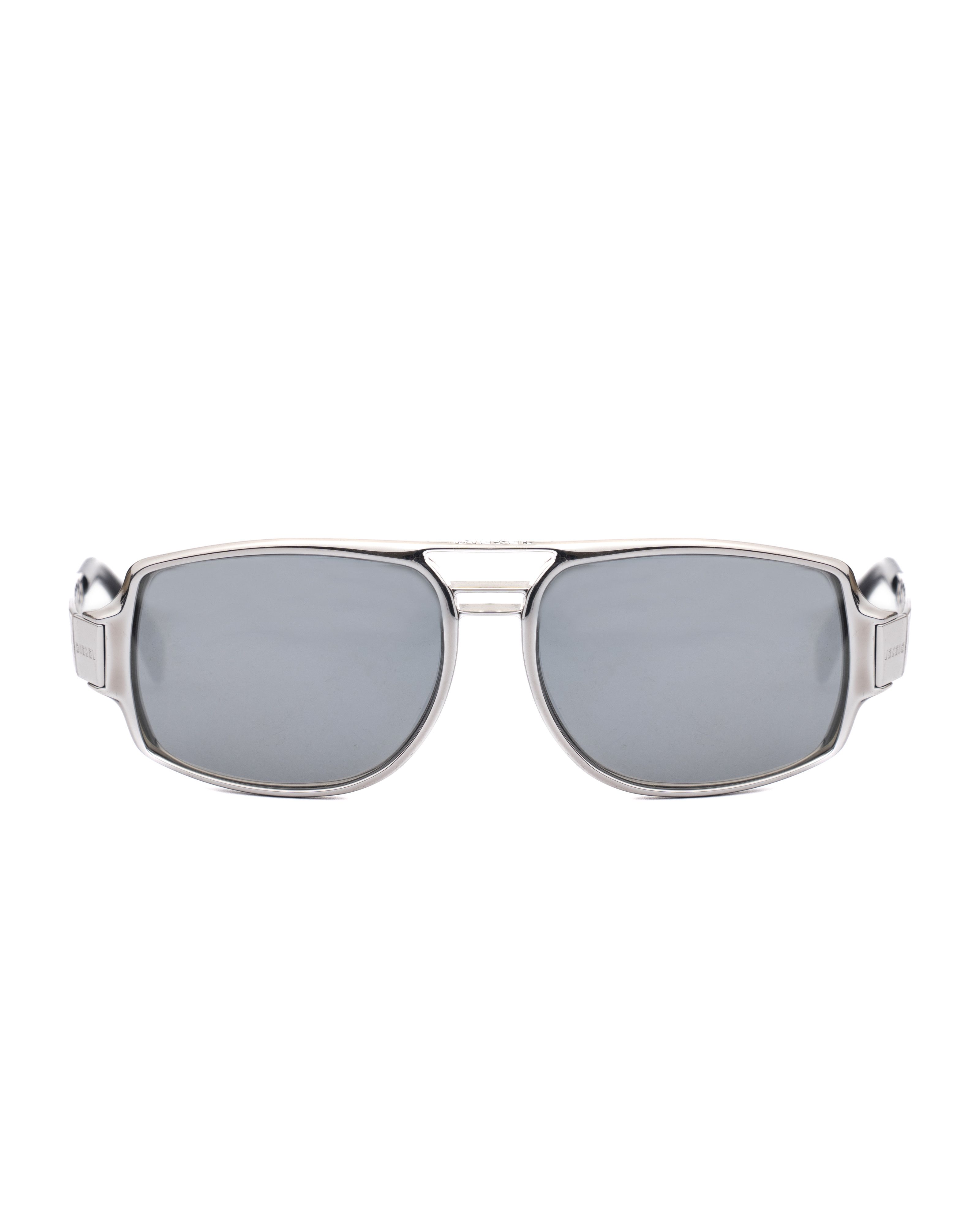 Diesel Diesel '00s Silver Pilot Aviator Cut Out Sunglasses Size ONE SIZE - 2 Thumbnail
