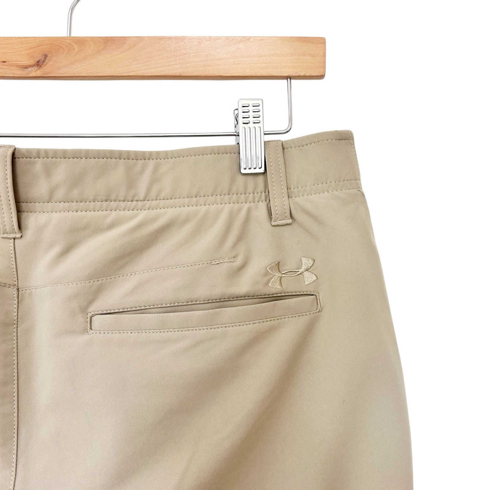 Under Armour Under Armour Tan Flat Front Chino Golf Pants Sz 34x30 Size US 34 / EU 50 - 5 Thumbnail