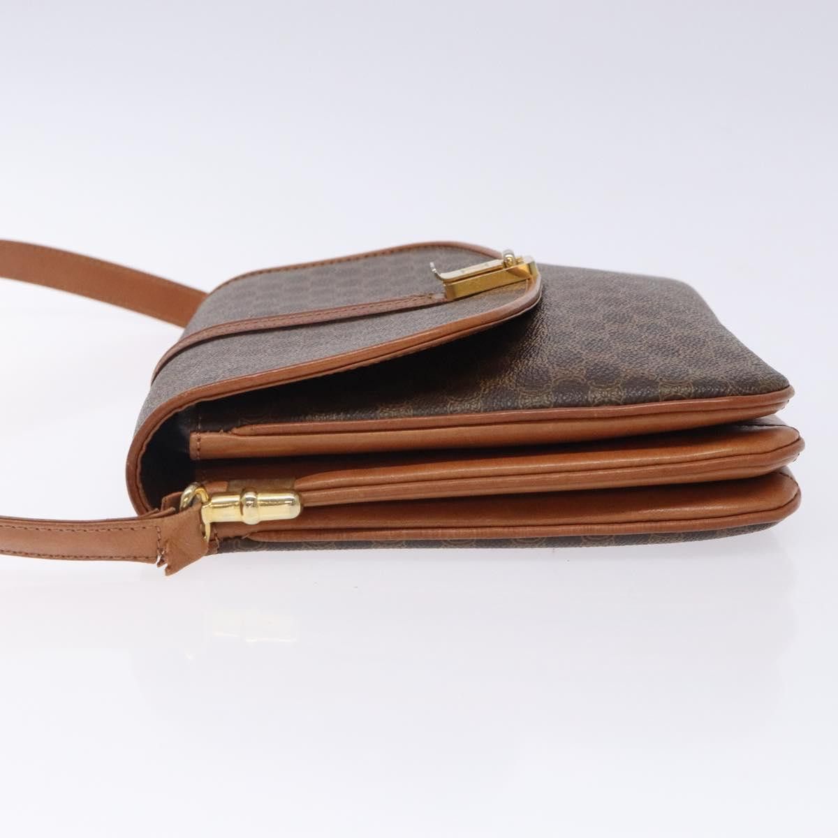 Celine CELINE Macadam Canvas Shoulder Bag Pvc Leather Brown Size ONE SIZE - 5 Thumbnail