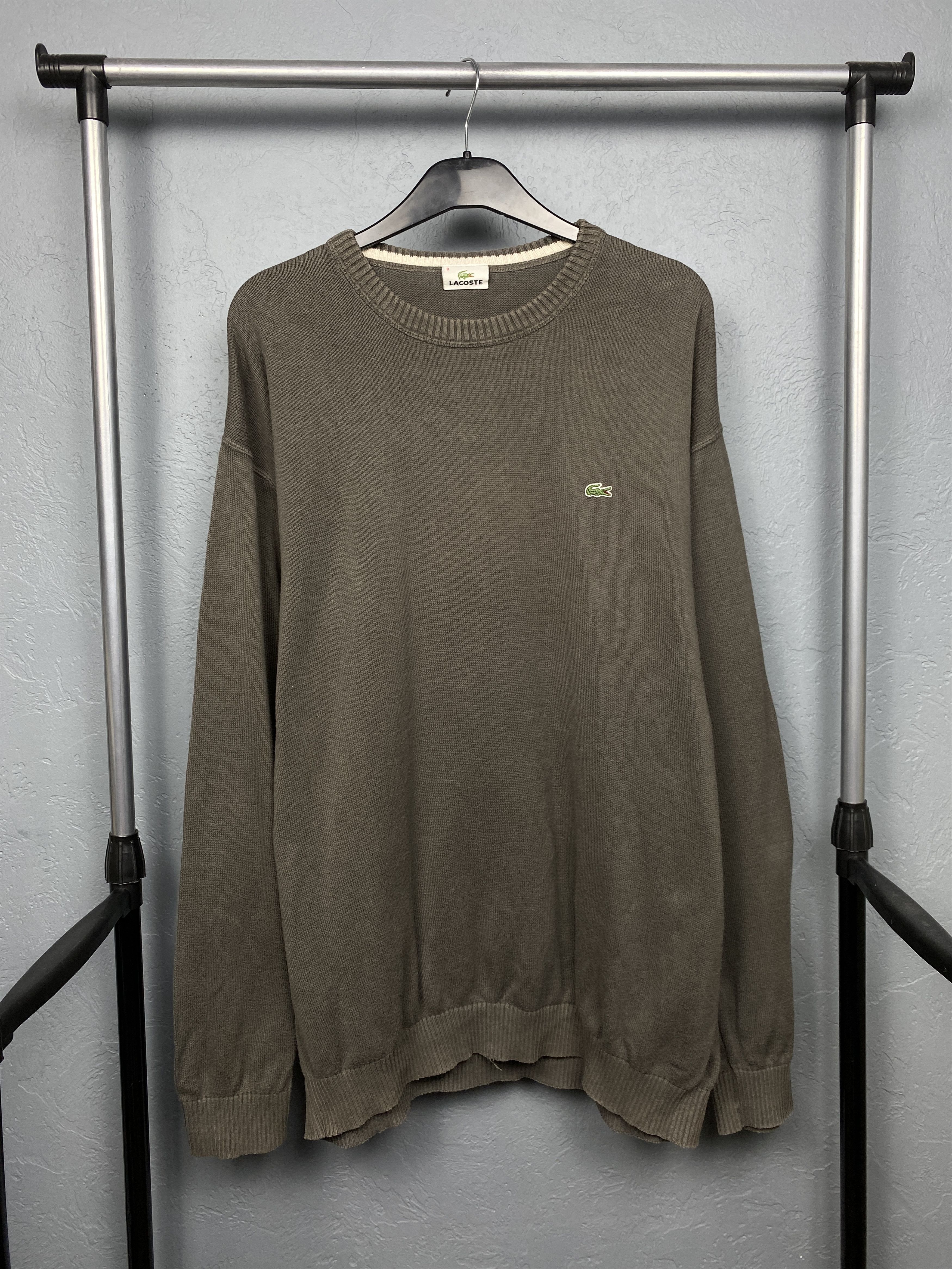 Lacoste × Vintage Lacoste Vintage Mens Crew Neck Sweater Size US XXL / EU 58 / 5 - 1 Thumbnail