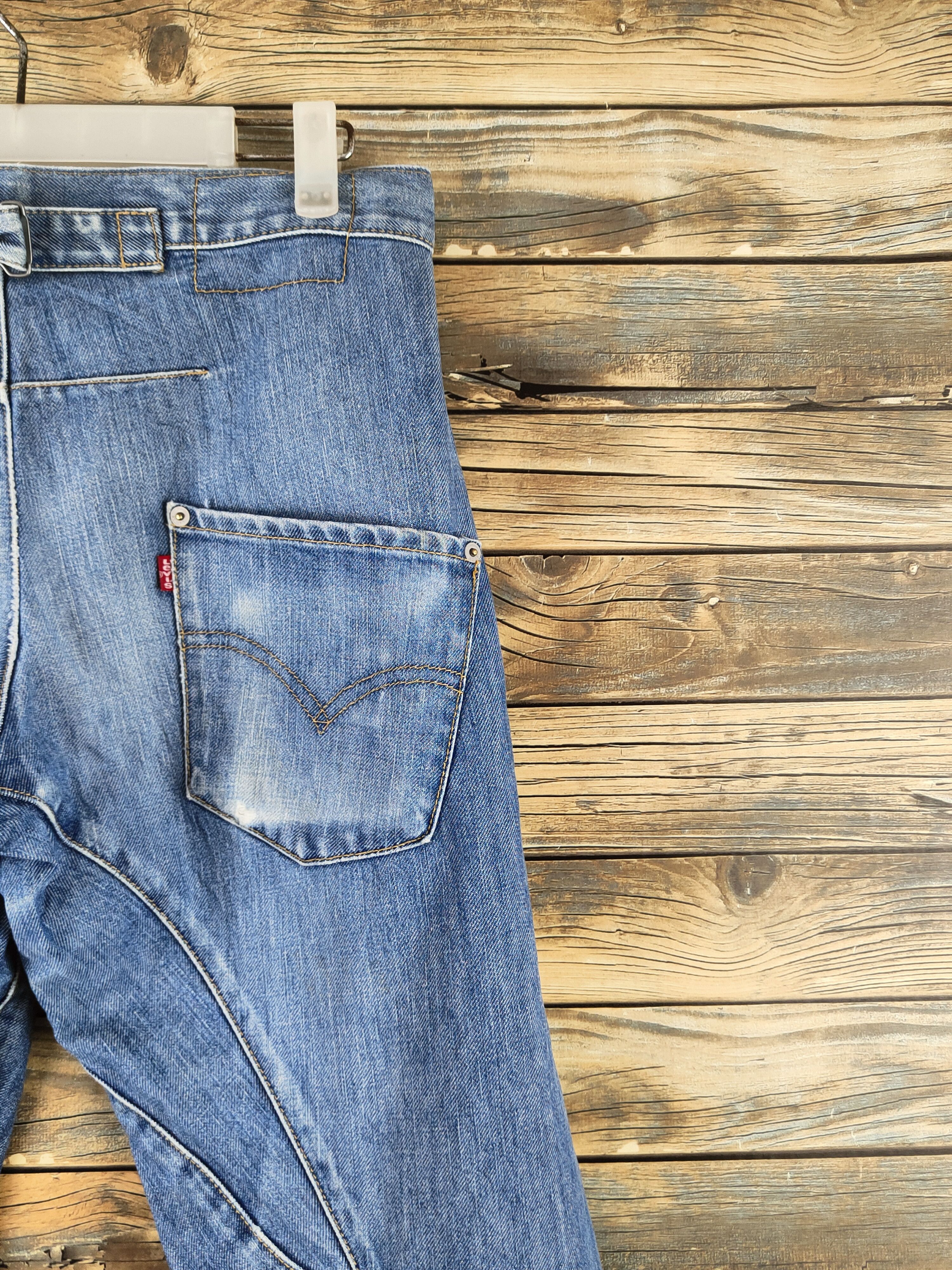 Levi's D Engineered Levi's Blue Distressed Ripped Jeans #S2920 Size US 30 / EU 46 - 11 Thumbnail