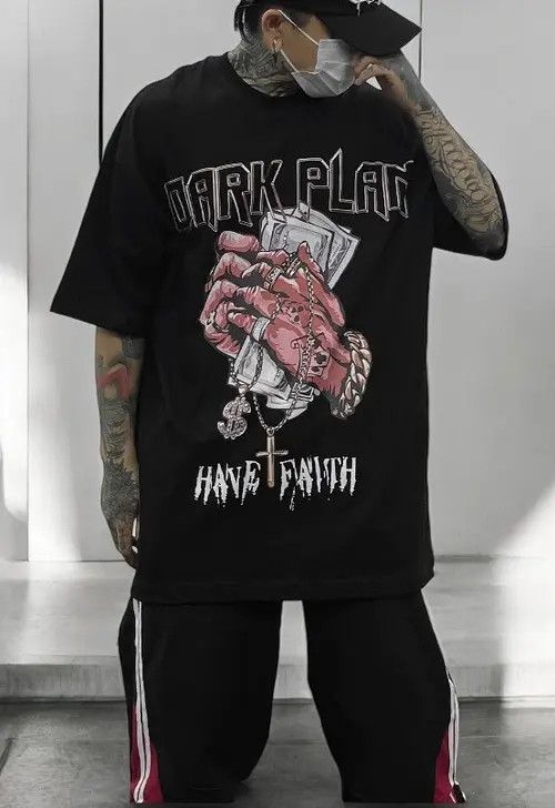VIBE Dark Plan Graphic Black T Shirt Size US L / EU 52-54 / 3 - 6 Thumbnail