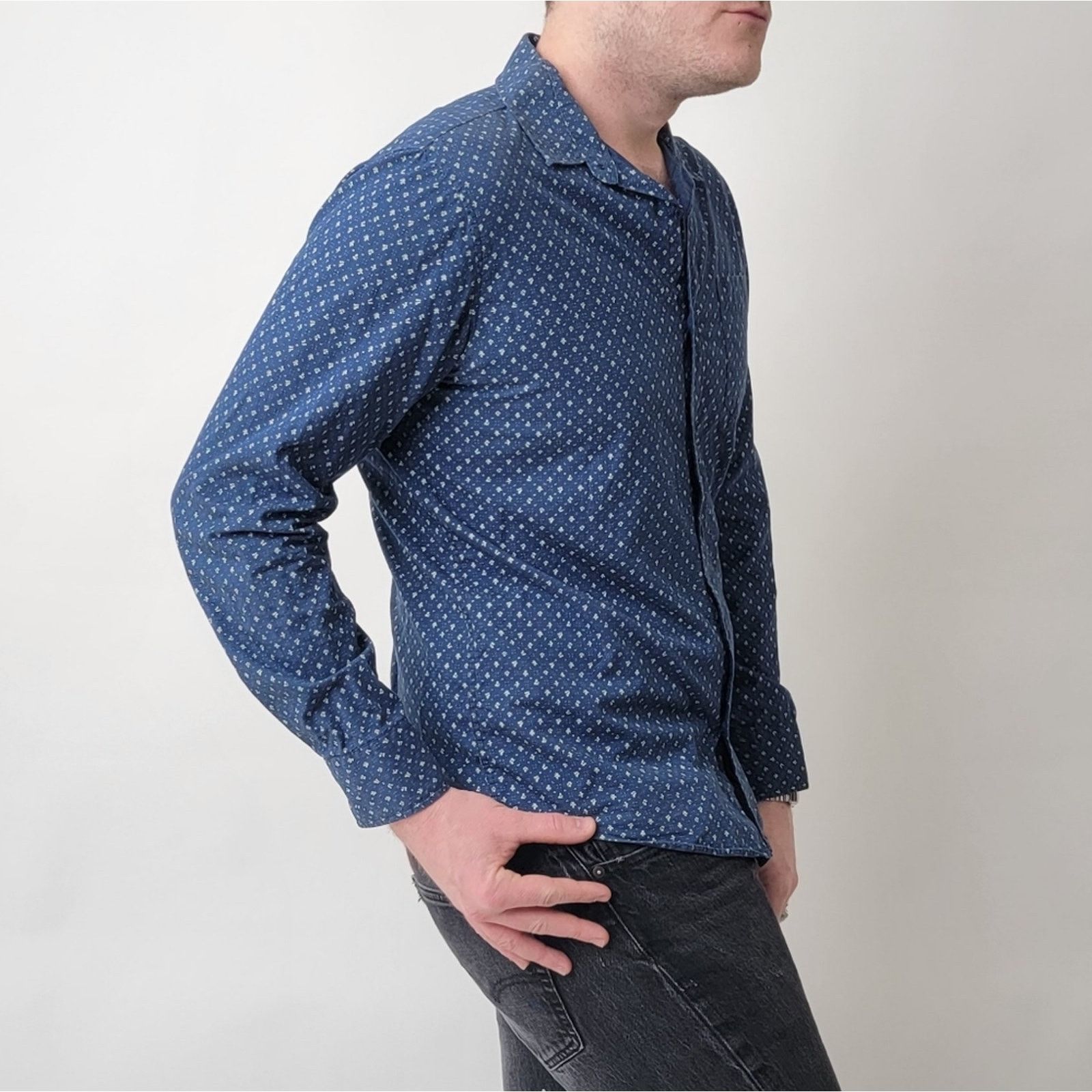 American Rag American Rag Paisley Print Slim Fitted Cut Button Down Shirt Size US M / EU 48-50 / 2 - 6 Thumbnail