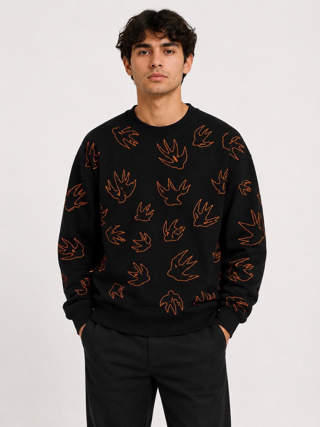 Alexander McQueen Alexander Mcqueen MCQ Black Luxury Sweatshirt Size M Size US M / EU 48-50 / 2 - 1 Thumbnail
