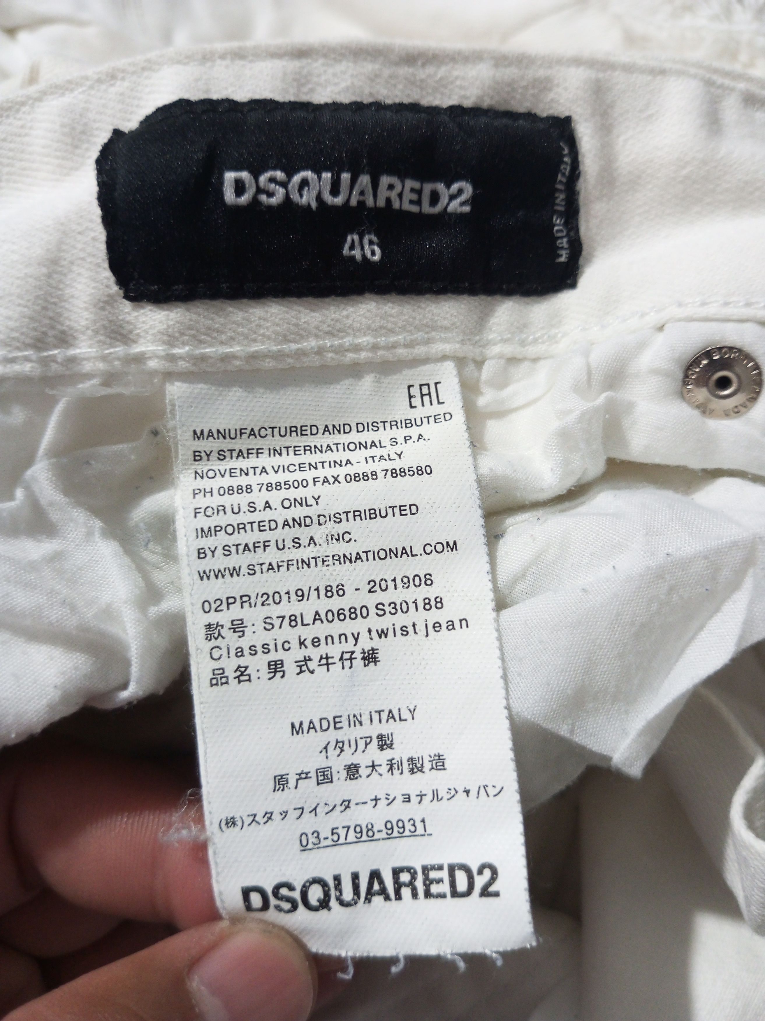 Dsquared2 Vintage Dsquared2 distressed white denim Size US 29 - 14 Thumbnail