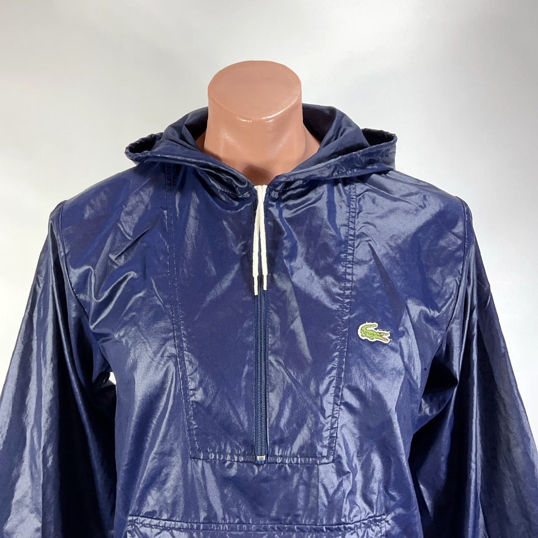 VINTAGE Izod Lacoste Windbreaker Jacket Mens Small Blue