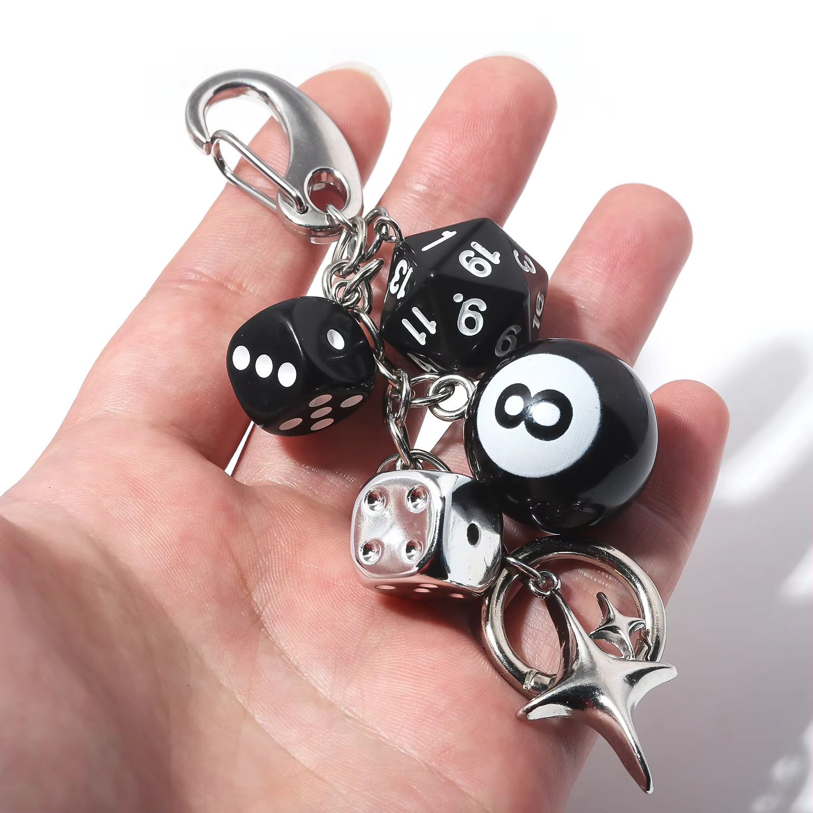 Jewelry Star Alloy Waist Charms Dice Keychain Size ONE SIZE - 5 Thumbnail