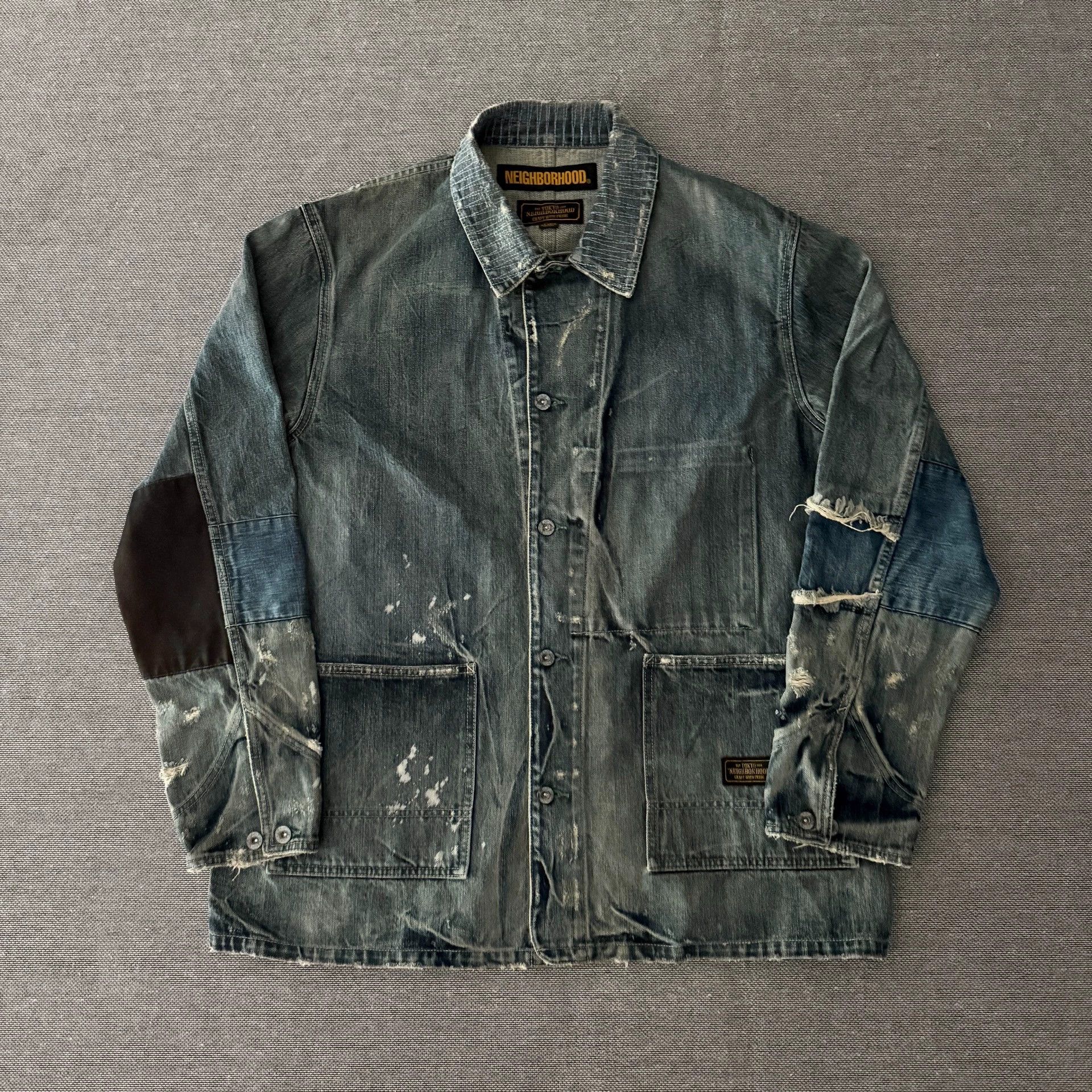 Neighborhood Neighborhood 18aw Savage Washed Denim Work Jacket Size US XL / EU 56 / 4 - 1 Thumbnail