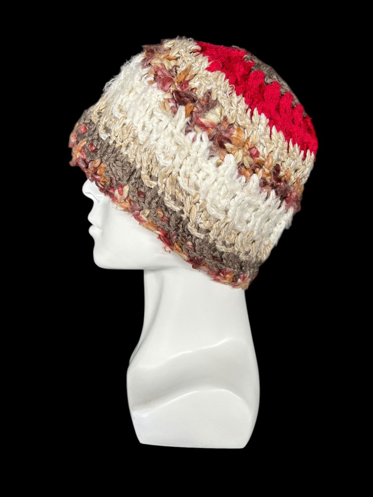 Japanese Brand × Kapital × Vintage Crochet Knitted Handmade Beanie Hats ☠️☠️ Size ONE SIZE - 2 Thumbnail