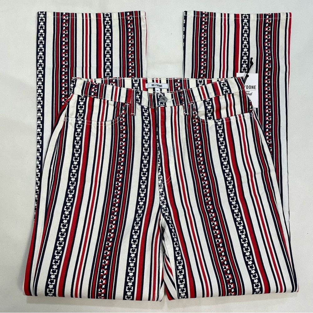 RE/DONE NWT New $395 Re/Done Ford 70s Bootcut High Rise Waist Star Size 29" - 4 Thumbnail
