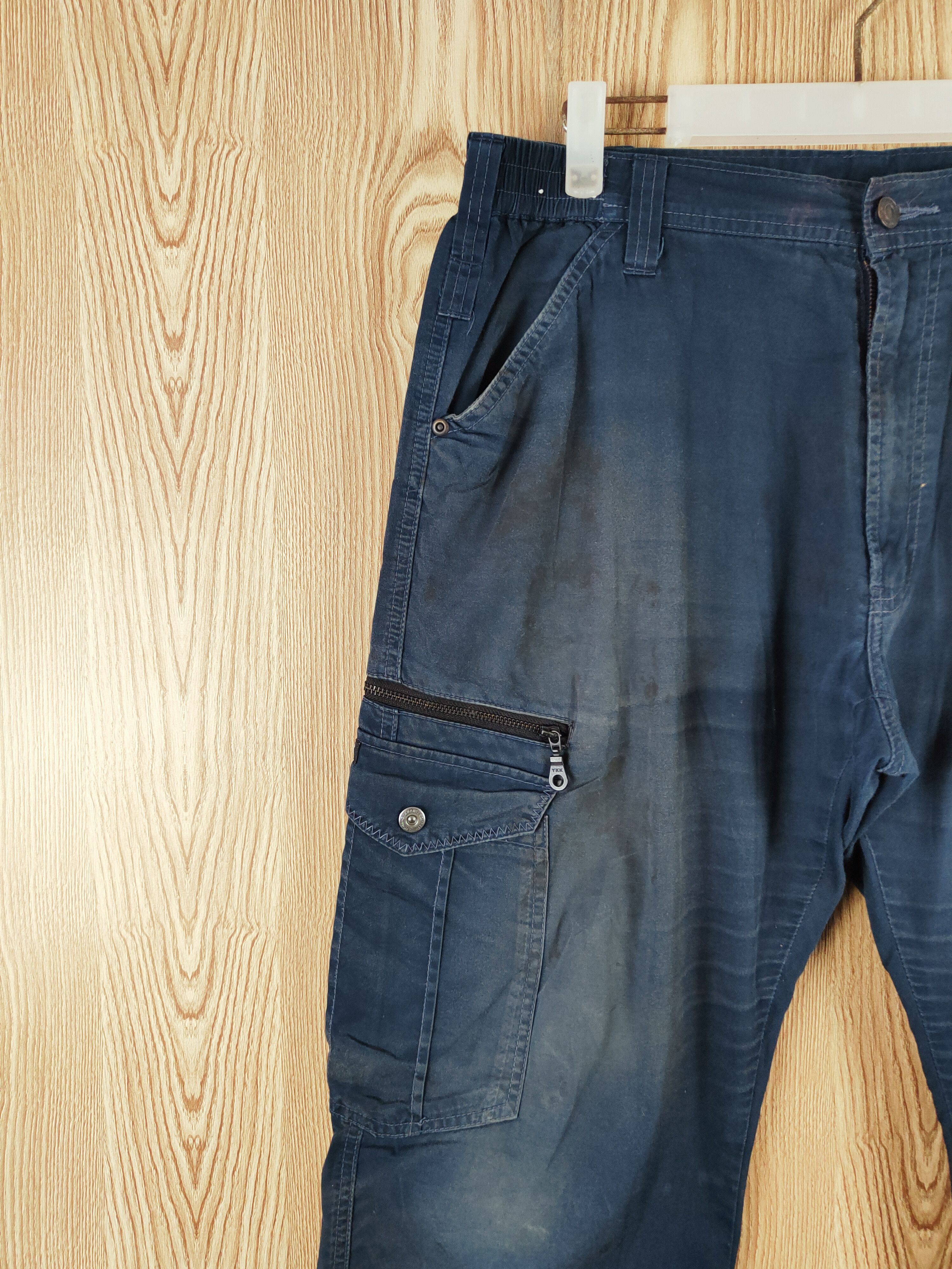 Japanese Brand GW Navy Faded Multipocket Tactical Cargo Pants #W376 Size US 33 - 3 Thumbnail