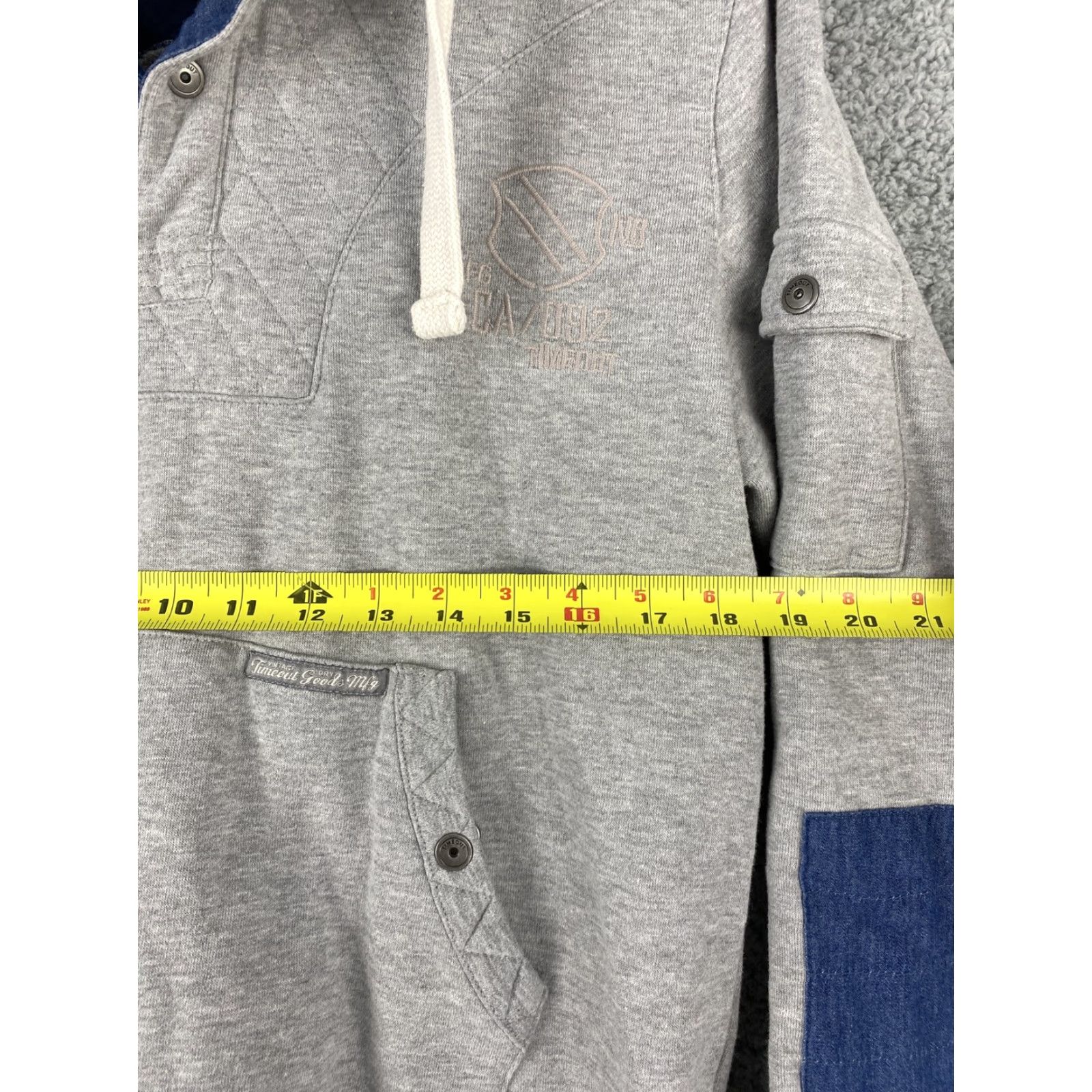 Vintage Timeout Hoodie Mens Medium Gray Pullover Long Sleeve Sweatshirt Logo Accent, Slim Fit, Cotton Blend Knit, Hooded, 33-2 Size US M / EU 48-50 / 2 - 7 Thumbnail