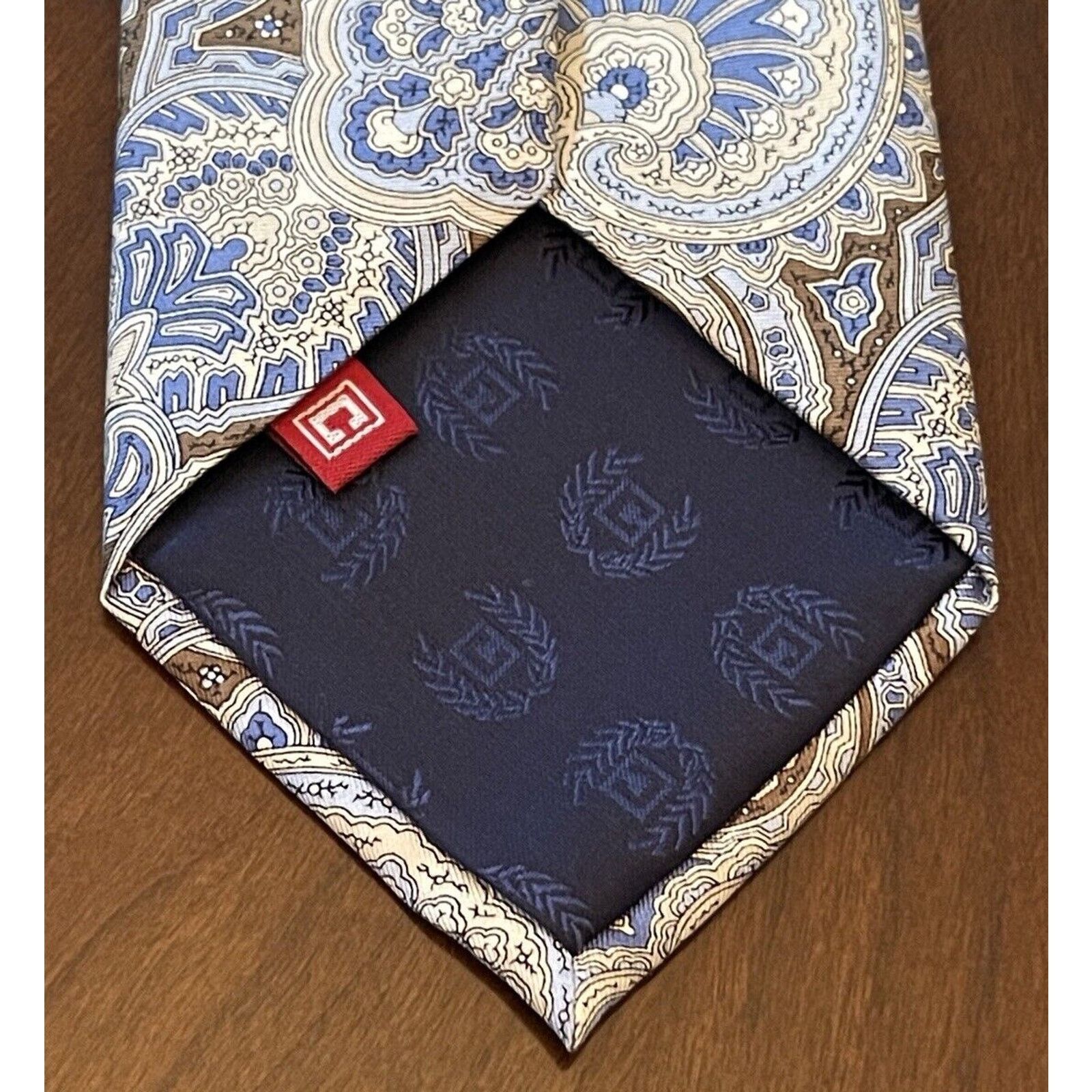 Chaps Chaps Blue Brown Hand Made 100% Silk Made In China Size ONE SIZE - 2 Thumbnail
