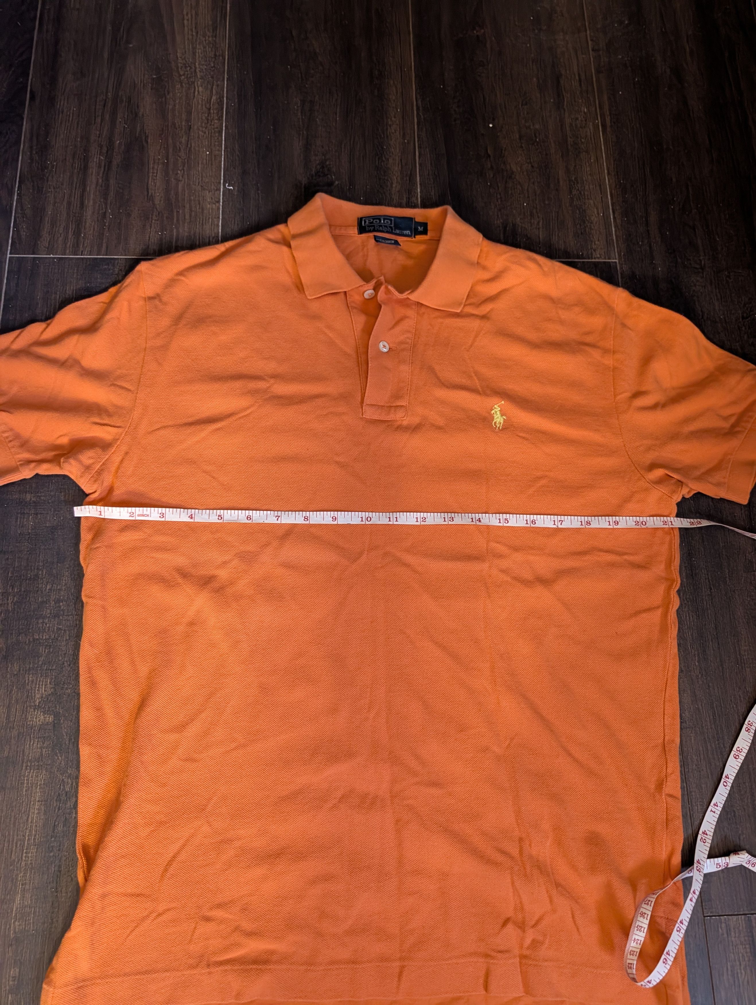Polo Ralph Lauren Vintage orange logo embroidered S/S polo shirt M Size US M / EU 48-50 / 2 - 12 Thumbnail