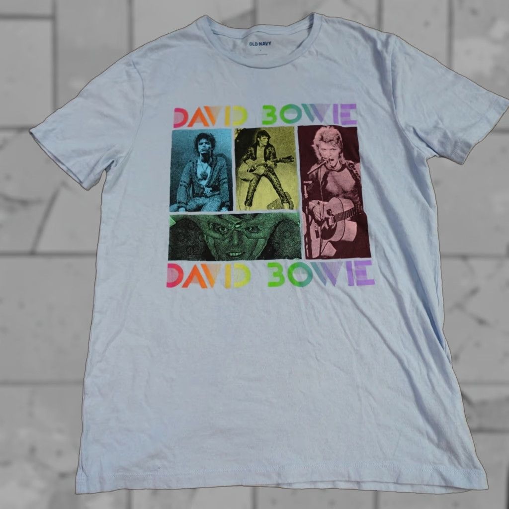 Old Navy Old Navy David Bowie Womens Shirt S Short Sleeve Crew Neck Black Cotton T-Shirt Band Music Women's Basic Vintage No Size S / US 4 / IT 40 - 1 Thumbnail