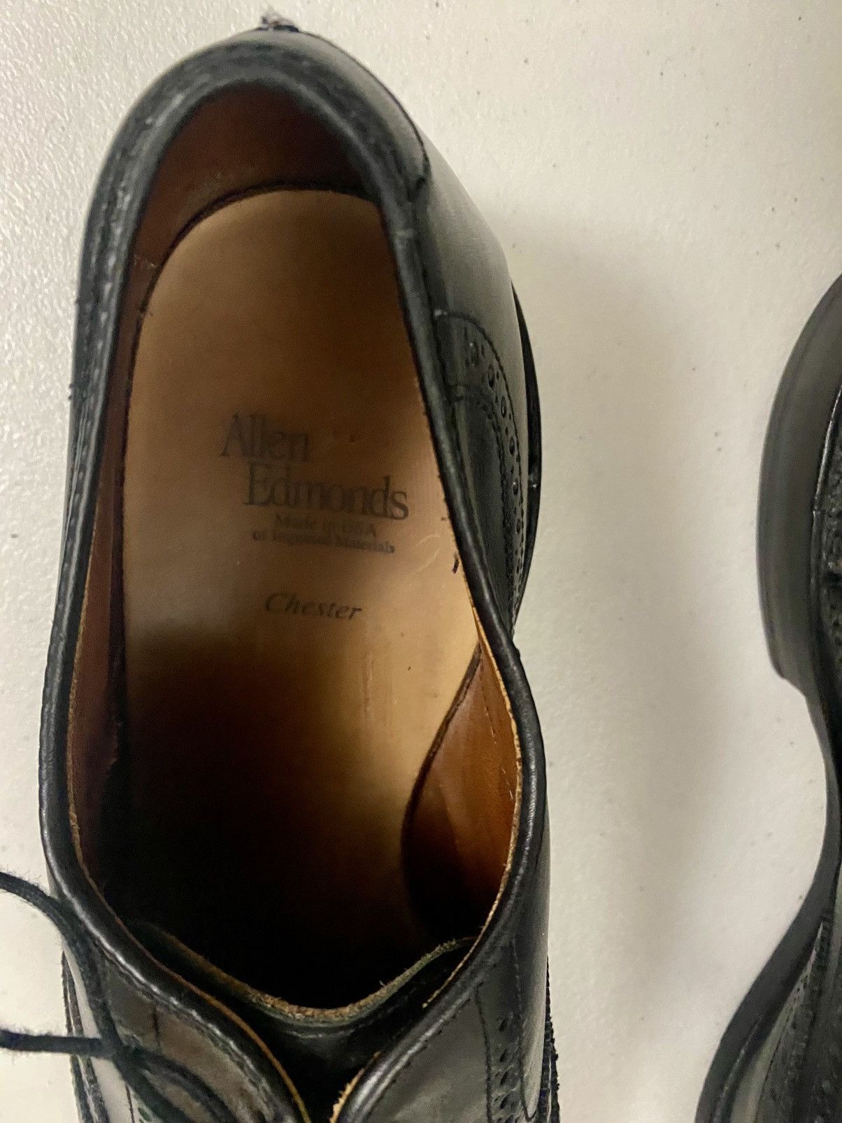 Allen Edmonds Allen Edmonds Chester 1903 Black Leather Wingtip Oxford 10 D Size US 10 / EU 43 - 16 Thumbnail