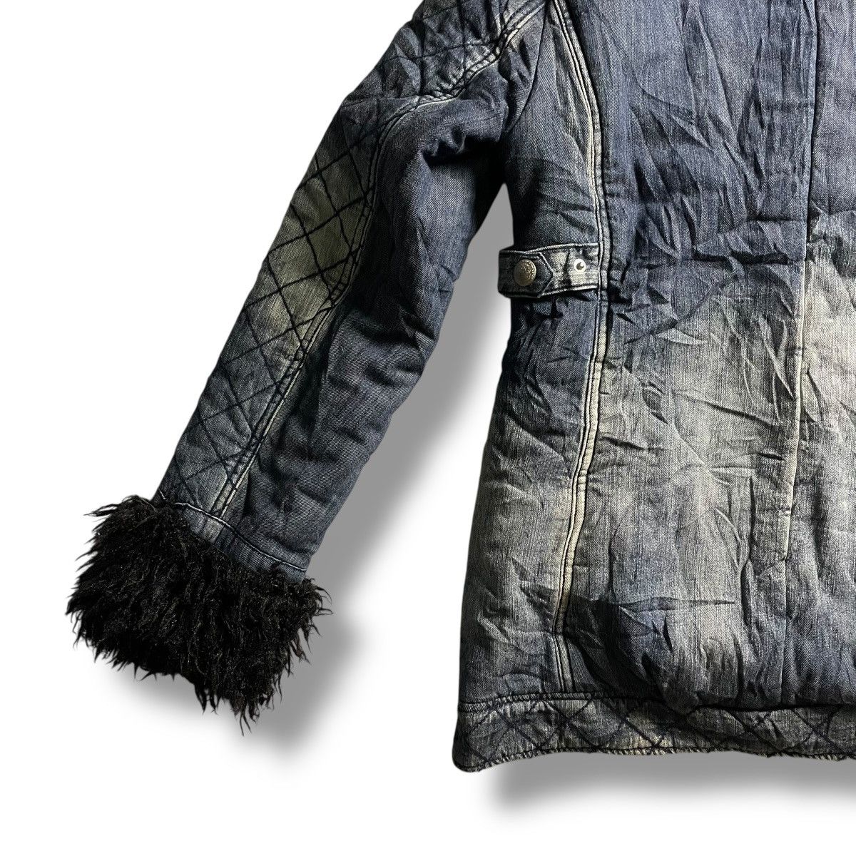 If Six Was Nine × Japanese Brand × Le Grande Bleu (L.G.B.) 🇯🇵 BACKS BUTTON UP FULL ZIP FUR HOODIE DENIM JACKET Size M / US 6-8 / IT 42-44 - 11 Thumbnail