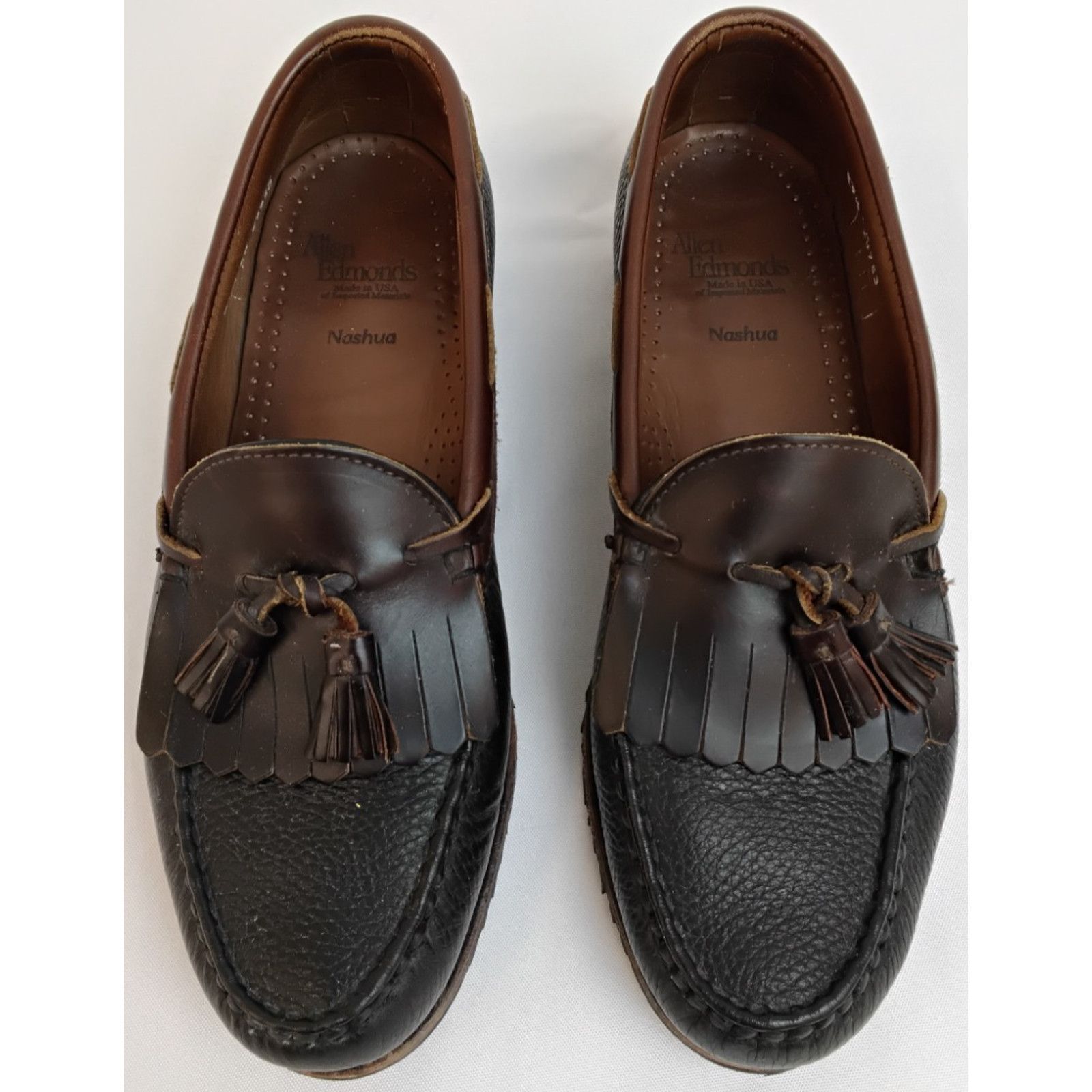 Allen Edmonds Allen Edmonds Nashua Tasseled Loafers Men's 9.5D Black Brown Size US 9.5 / EU 42-43 - 2 Thumbnail