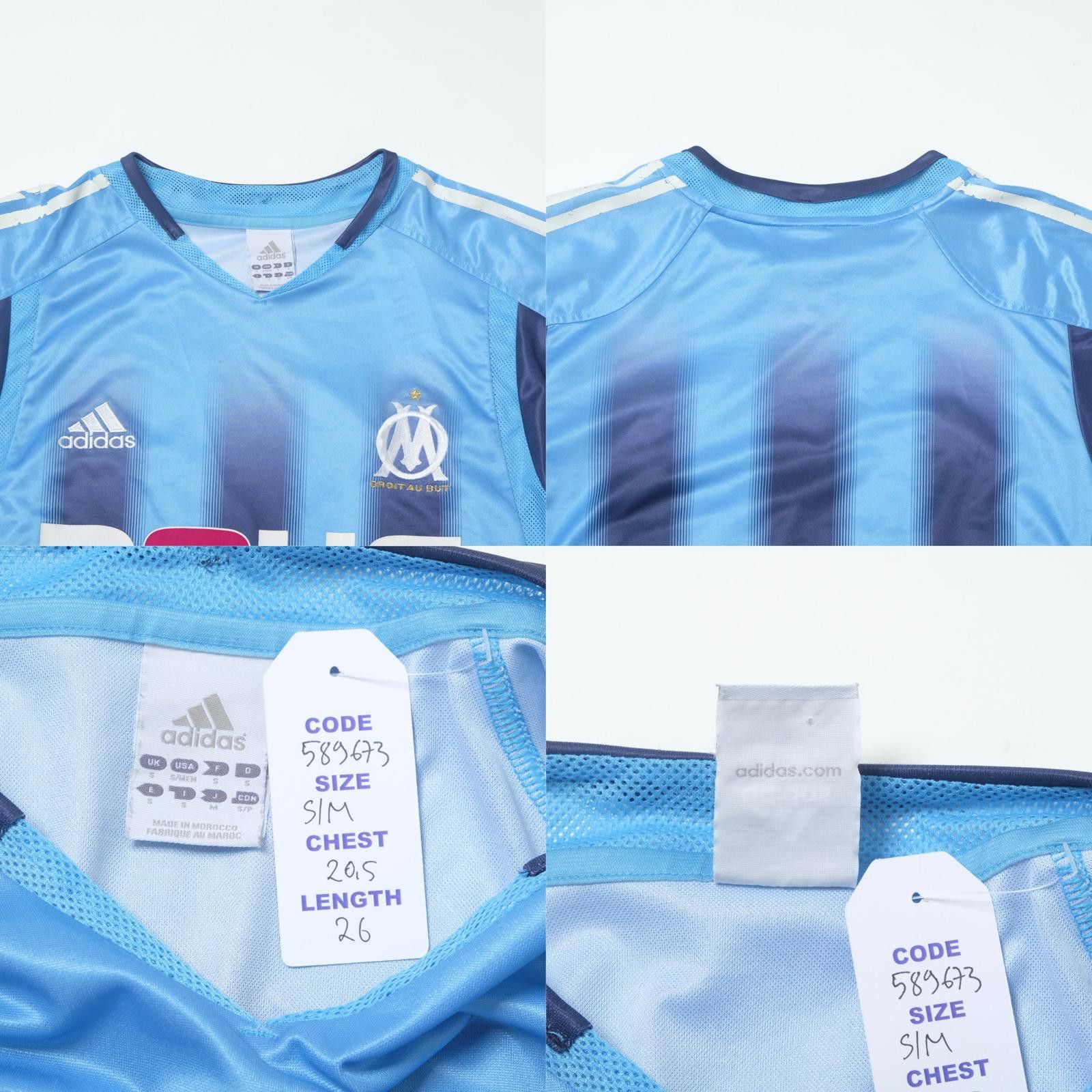 Adidas 2007/08 Olympique Marseille Away Shirt Adidas (S/M) Size US S / EU 44-46 / 1 - 4 Thumbnail