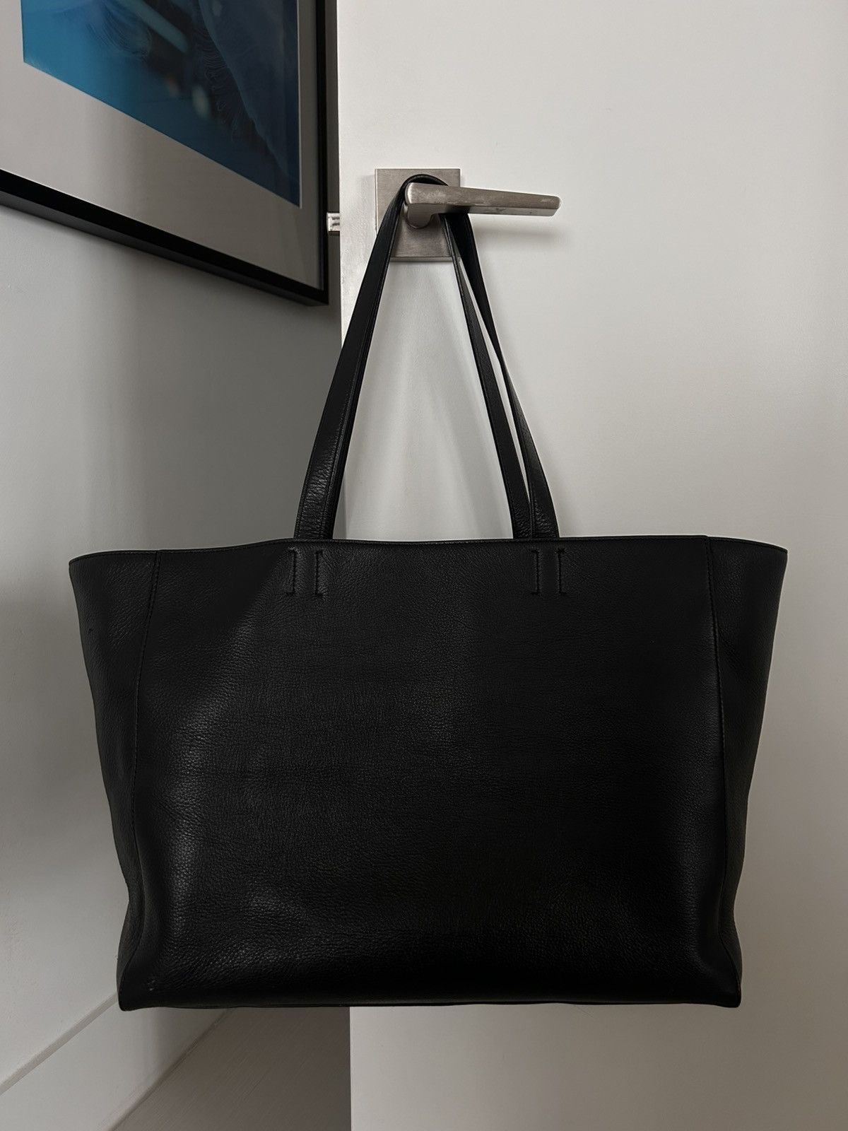 Balenciaga Balenciaga Black Leather XL Carryall Tote Bag Size ONE SIZE - 3 Thumbnail
