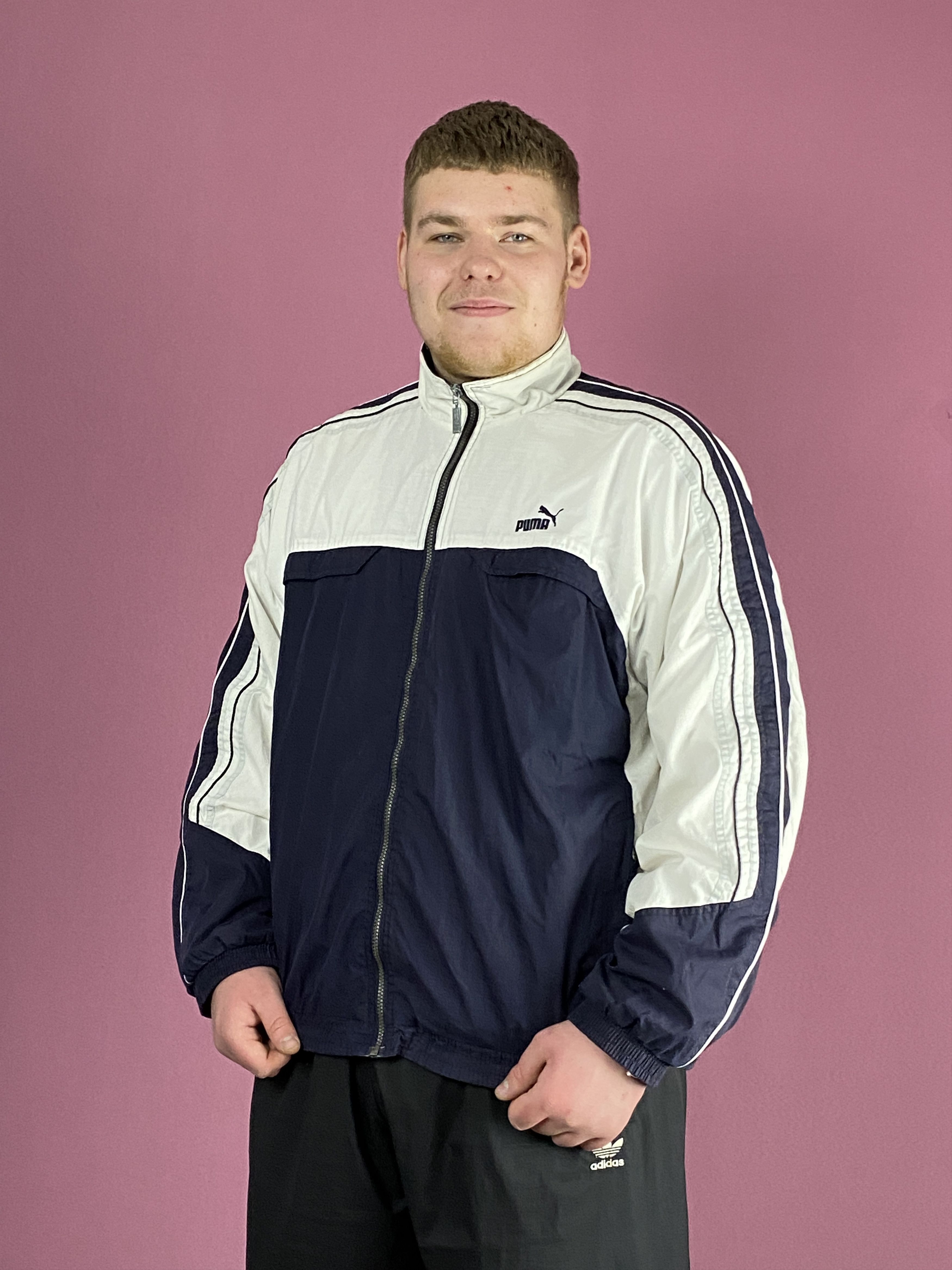 Puma × Vintage 90s Puma Vintage Men's Windbreaker Jacket - XXL Size US XXL / EU 58 / 5 - 2 Thumbnail