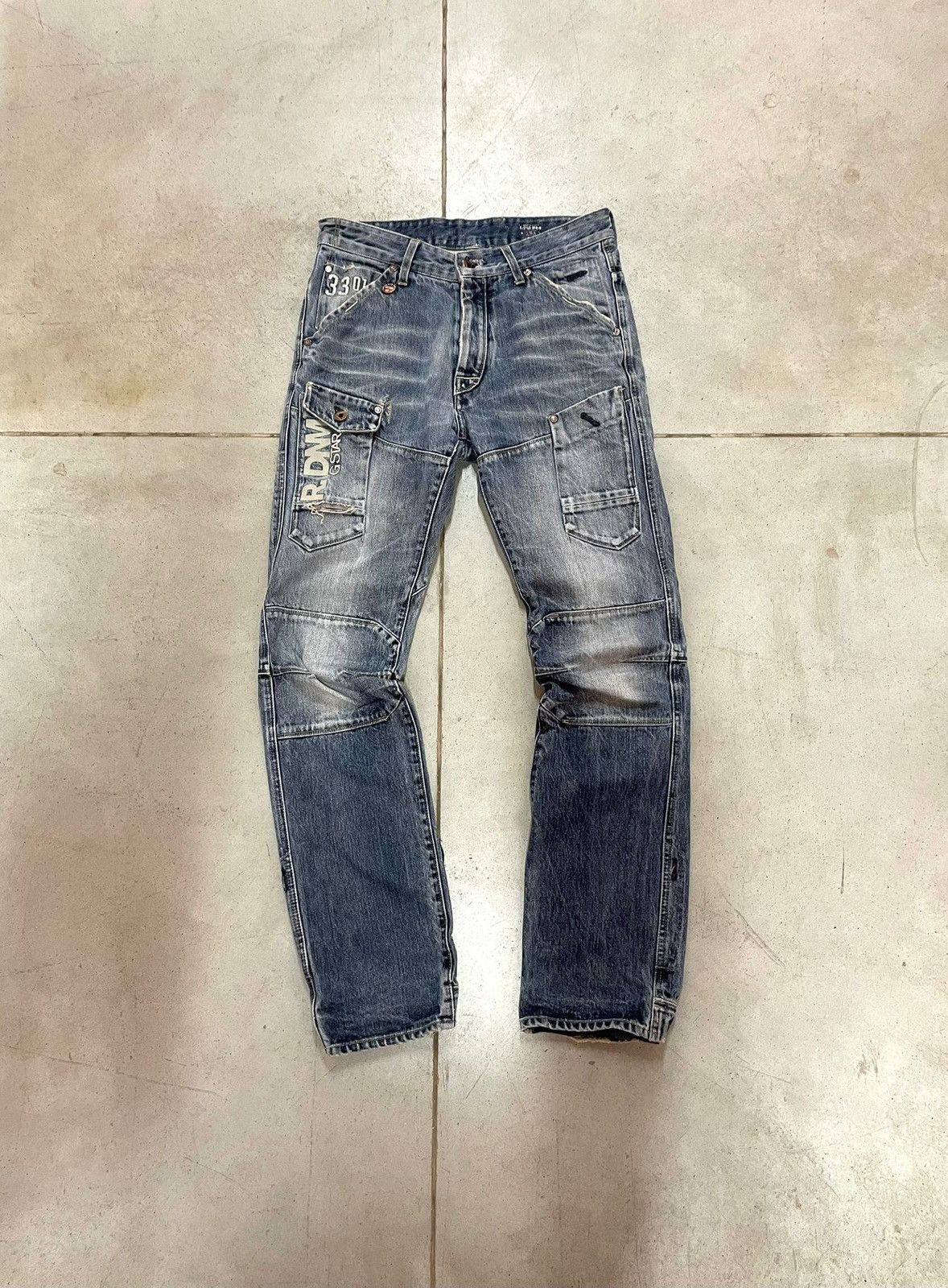 G-Star Vintage G Star Raw Cargo Jeans Distressed Denim Size US 32 / EU 48 - 1 Thumbnail