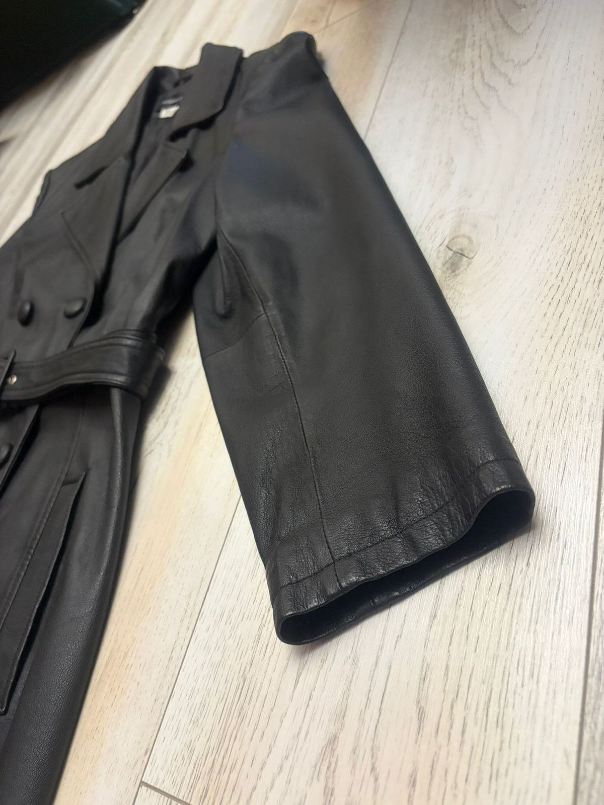 Other Vintage Leather Coat Jacket Size M / US 6-8 / IT 42-44 - 3 Thumbnail