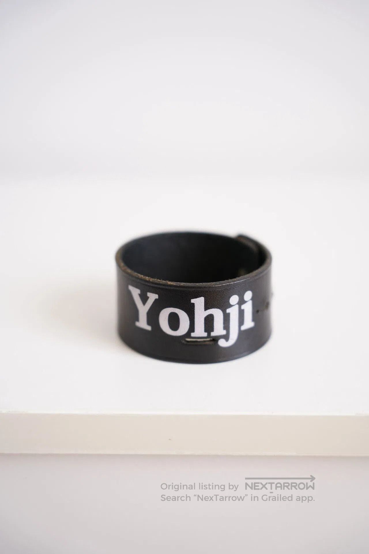 Yohji Yamamoto Yohji Yamamoto Leather Wristband with Logo. Size ONE SIZE - 2 Thumbnail