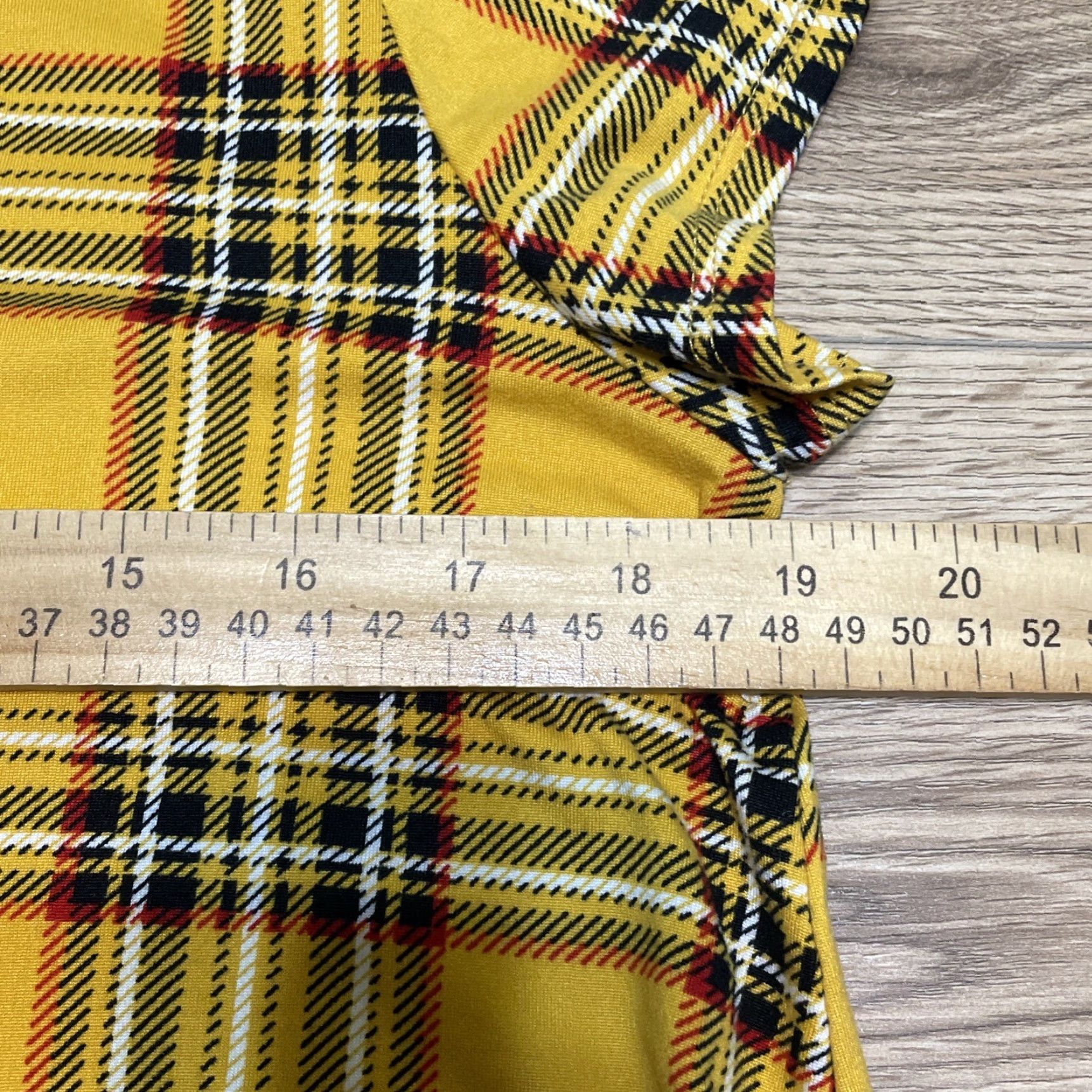 Vintage Sweetkie Dress Boho Festival Short Sleeve Yellow Plaid Pockets L Womens Size L / US 10 / IT 46 - 7 Thumbnail