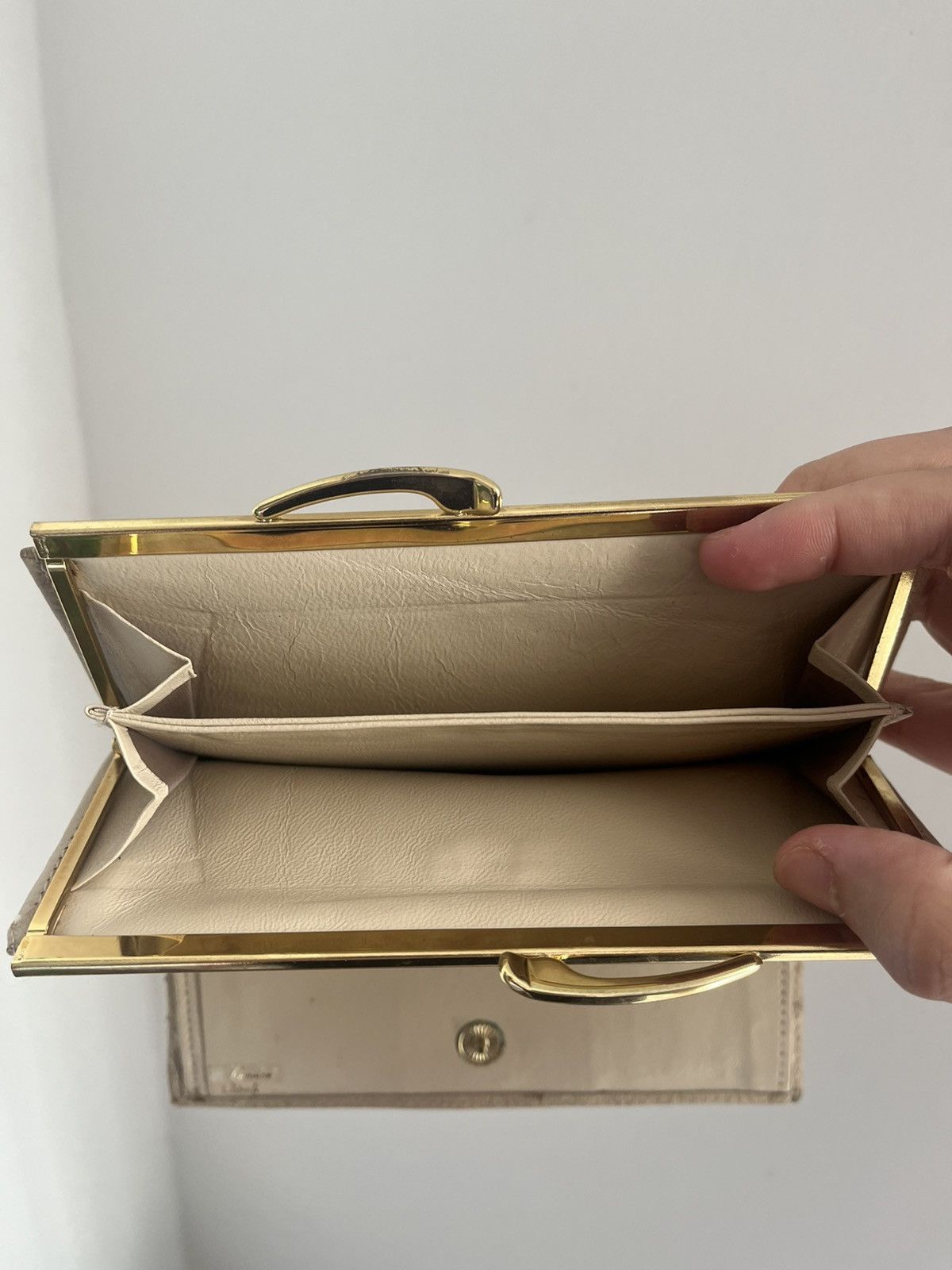 Vintage Long wallet ostrich Leather Y2k junya watanabe style