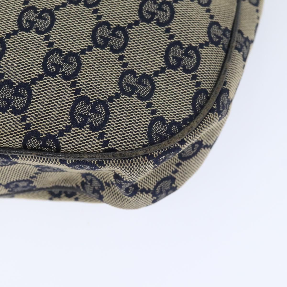 Gucci GUCCI GG Canvas Sherry Line Hand Bag Navy Silver Red Size ONE SIZE - 12 Thumbnail