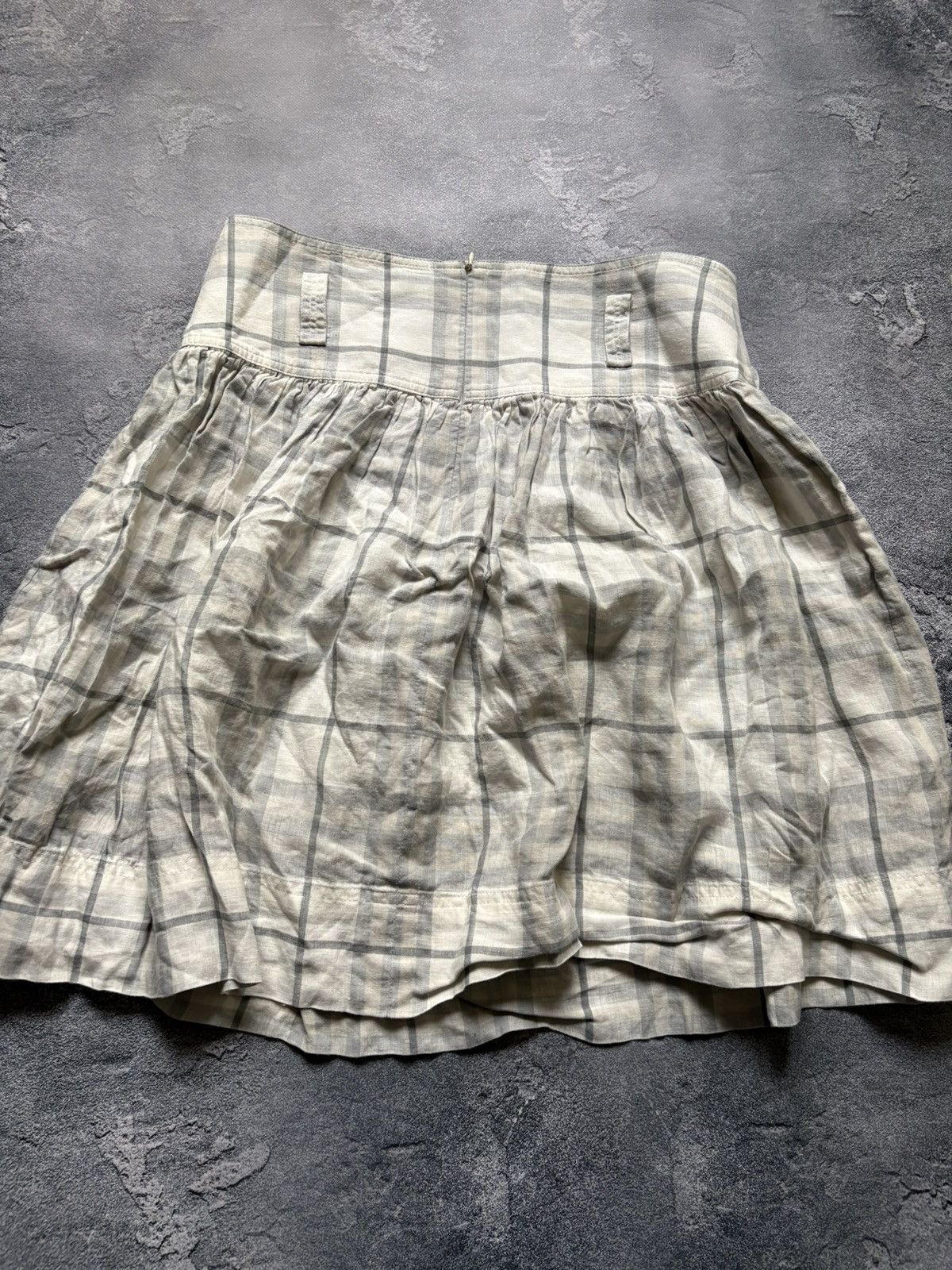 Burberry Vintage Burberry Luxury Nova Check Pocket Linen Skirt Size 26" / US 2 / IT 38 - 6 Thumbnail