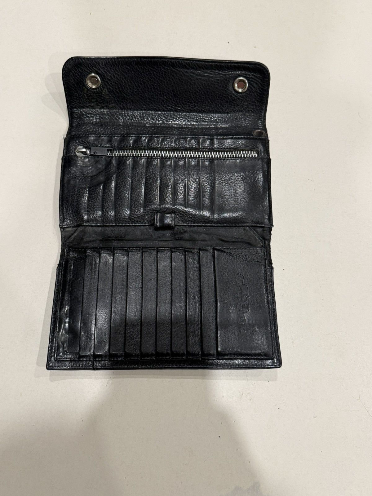 Chrome Hearts Chrome Hearts Wave Wallet Silver Cross Balls Black Leather Size ONE SIZE - 12 Thumbnail