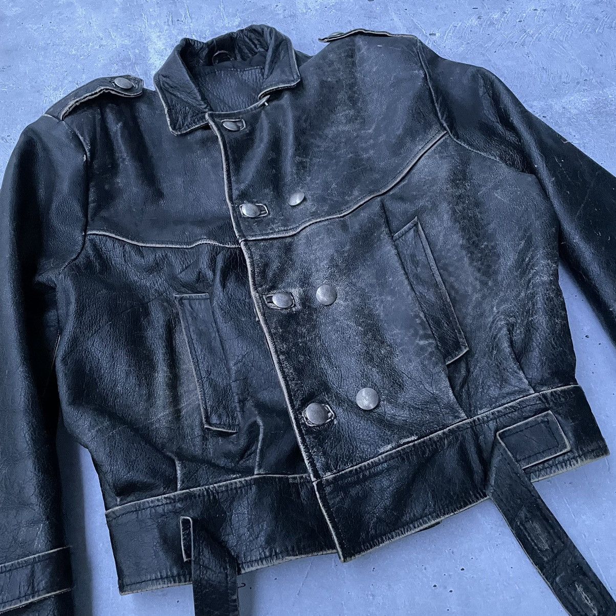 Vintage 🔥very rare🔥80s j-31 vintage leather jacket with iron buttons Size US L / EU 52-54 / 3 - 6 Thumbnail