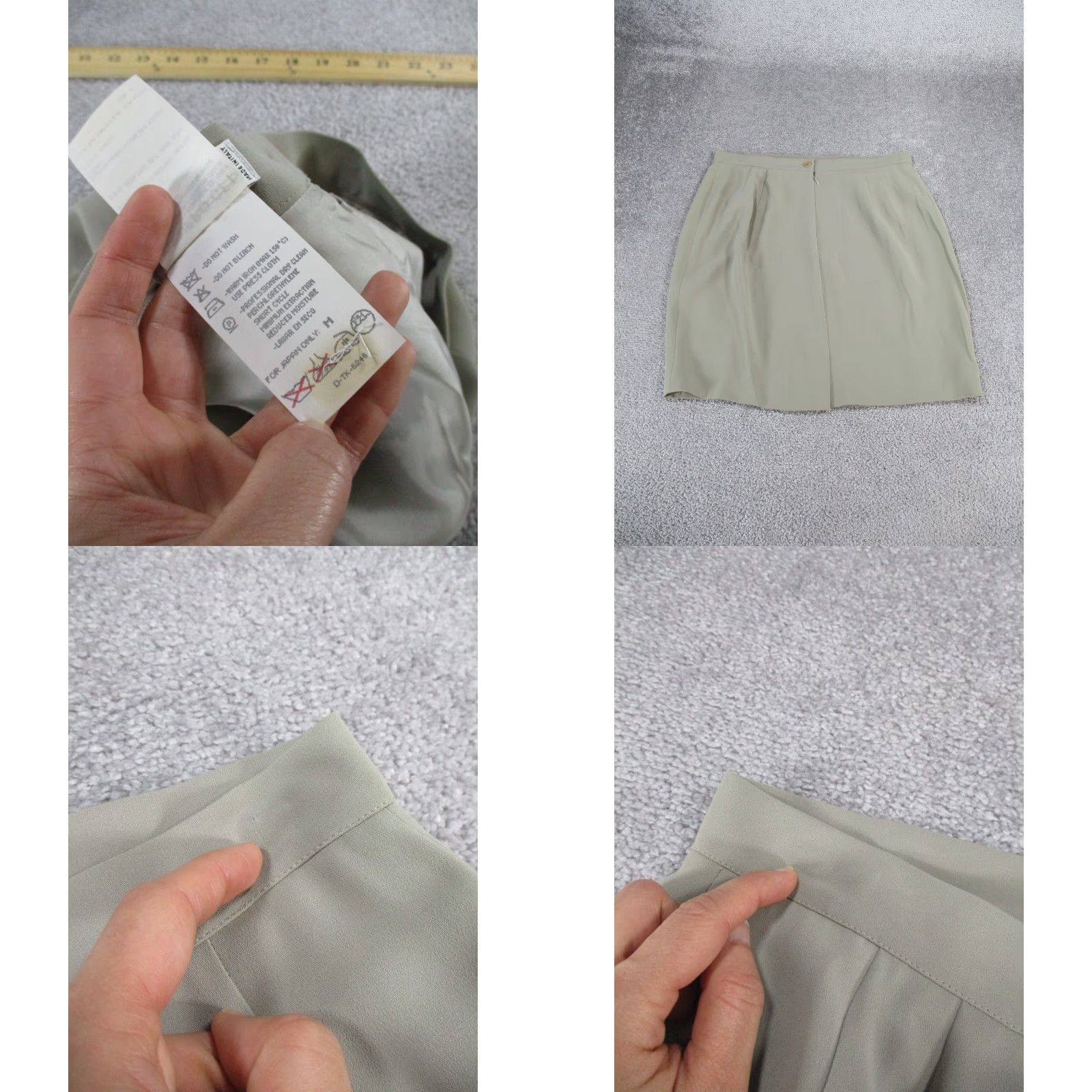 Giorgio Armani Giorgio Armani Skirt Womens 12 Beige Silk Blend Pencil Knee Length Zipper Formal Business Party/Cocktail Size 34" / US 12 / IT 48 - 8 Thumbnail