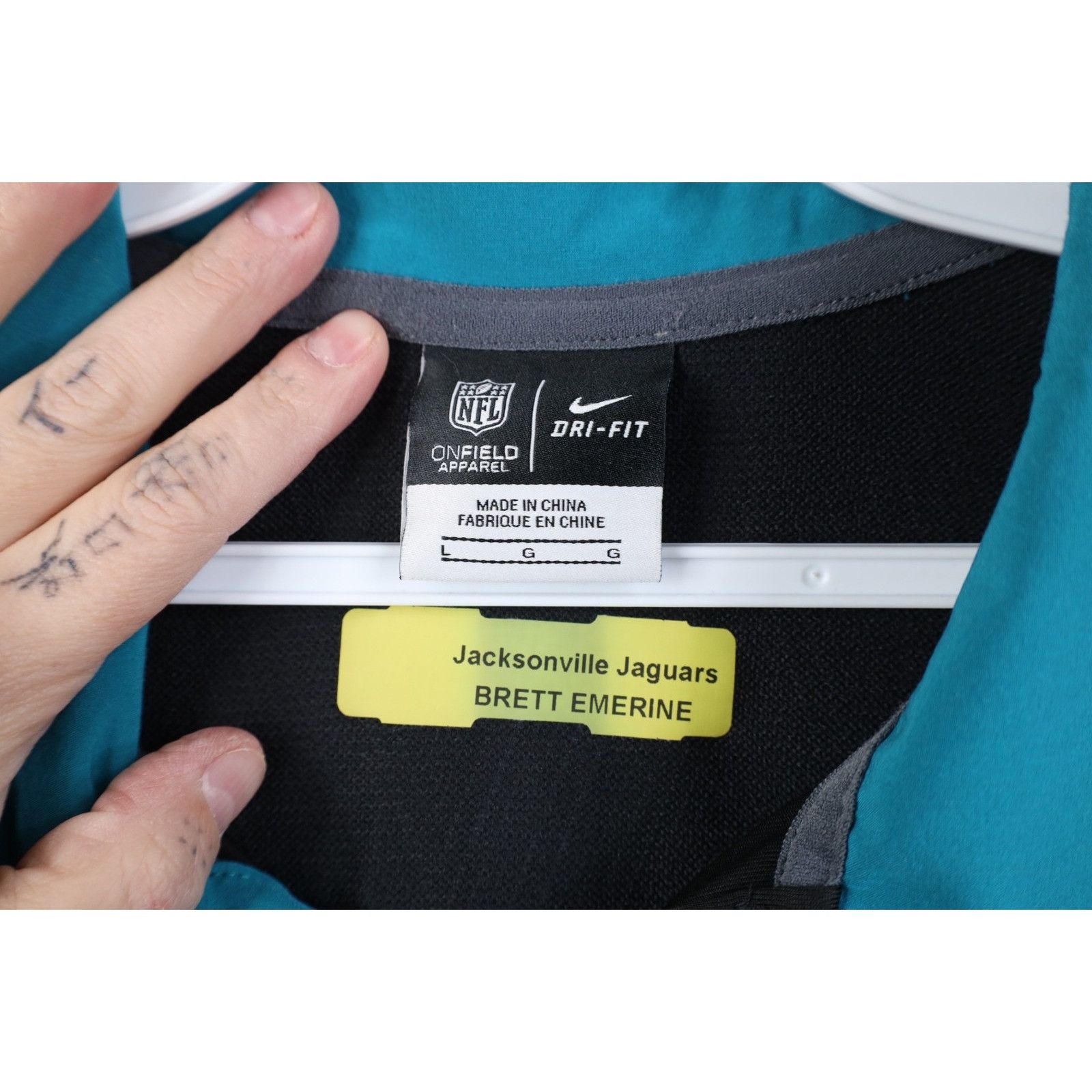 Nike Nike On Field Team Issued Jacksonville Jaguars Football Polo Size US L / EU 52-54 / 3 - 10 Thumbnail