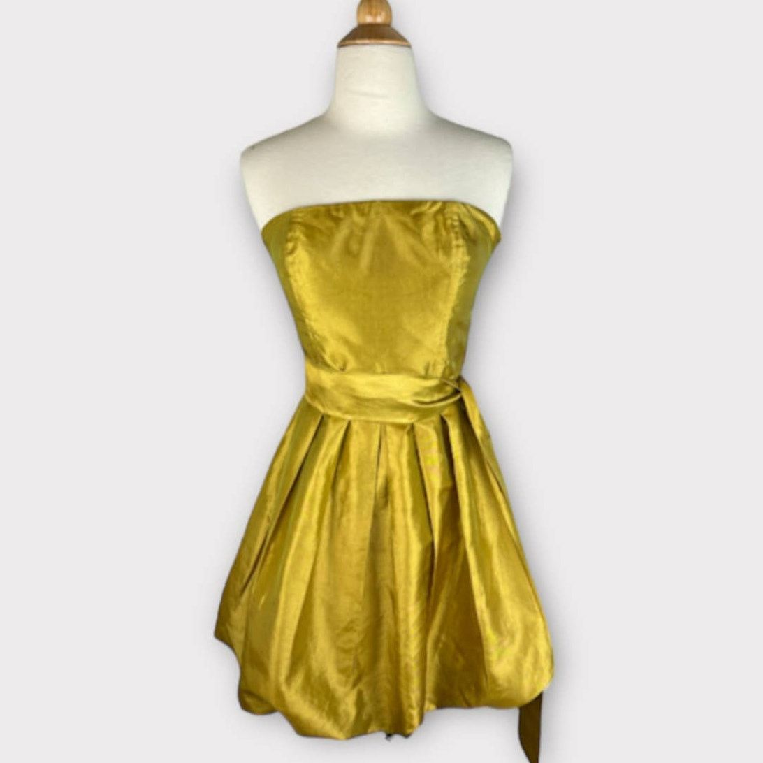 Forever 21 Forever 21 | Strapless Bubble Mini Dress | Iridescent Gold Size S / US 4 / IT 40 - 1 Thumbnail
