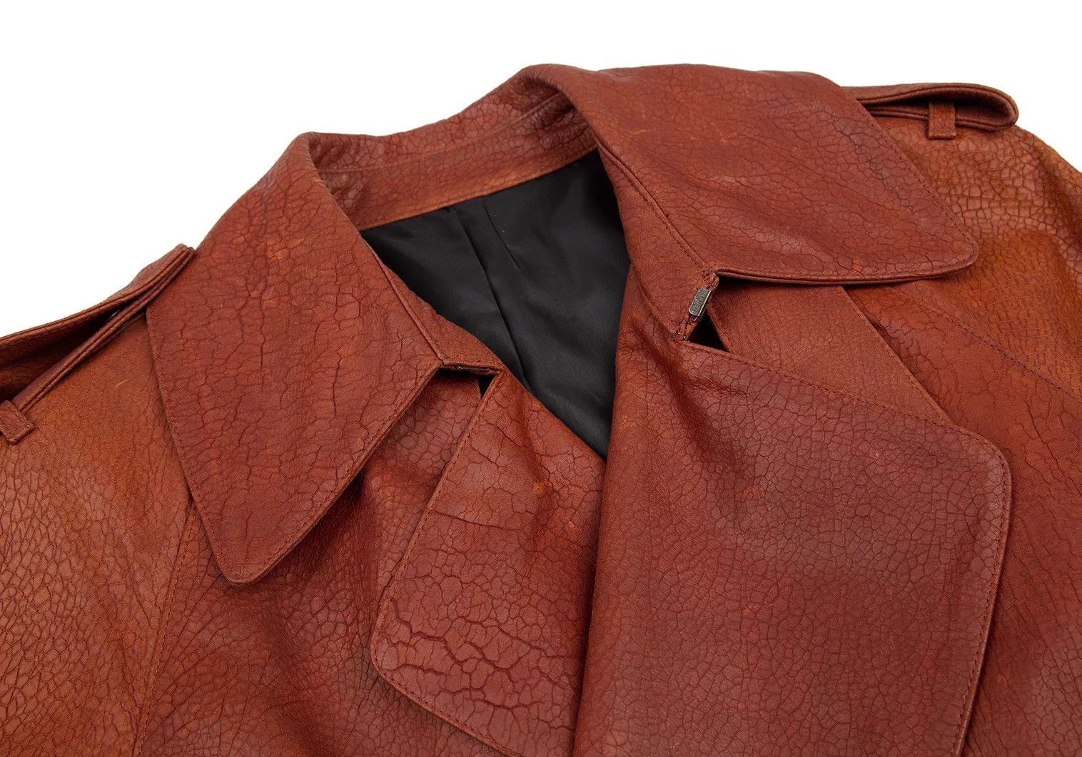 Jean Paul Gaultier Leather Trench Coat in Brown Size 48 Size US M / EU 48-50 / 2 - 3 Thumbnail