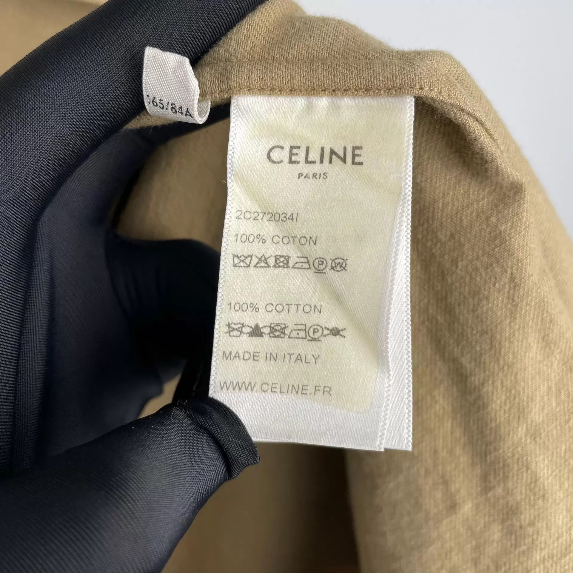 Celine CELINE Women's Cotton Shirt Milk Tea Size 38 Size XS / US 0-2 / IT 36-38 - 6 Thumbnail