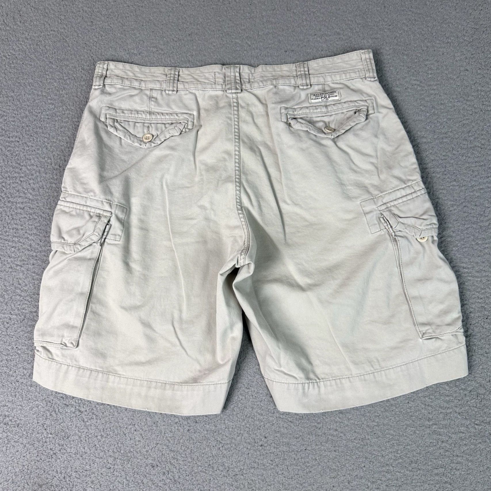 Polo Ralph Lauren VINTAGE Polo Ralph Lauren Cargo Shorts Mens 40 Beige Cargo Pocket Regular 90s Outdoor Preppy Size US L / EU 52-54 / 3 - 3 Thumbnail