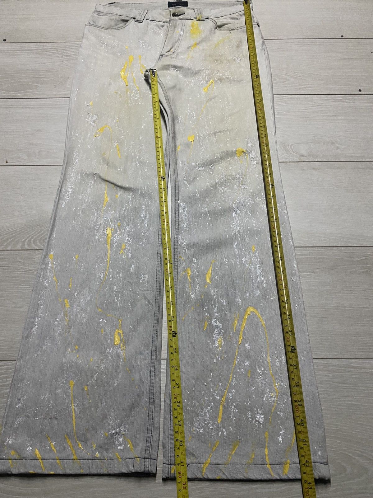 JOSEPH HOMME joseph Homme Paint Splatter Effect Paint Flare Jeans Size US 33 - 16 Thumbnail