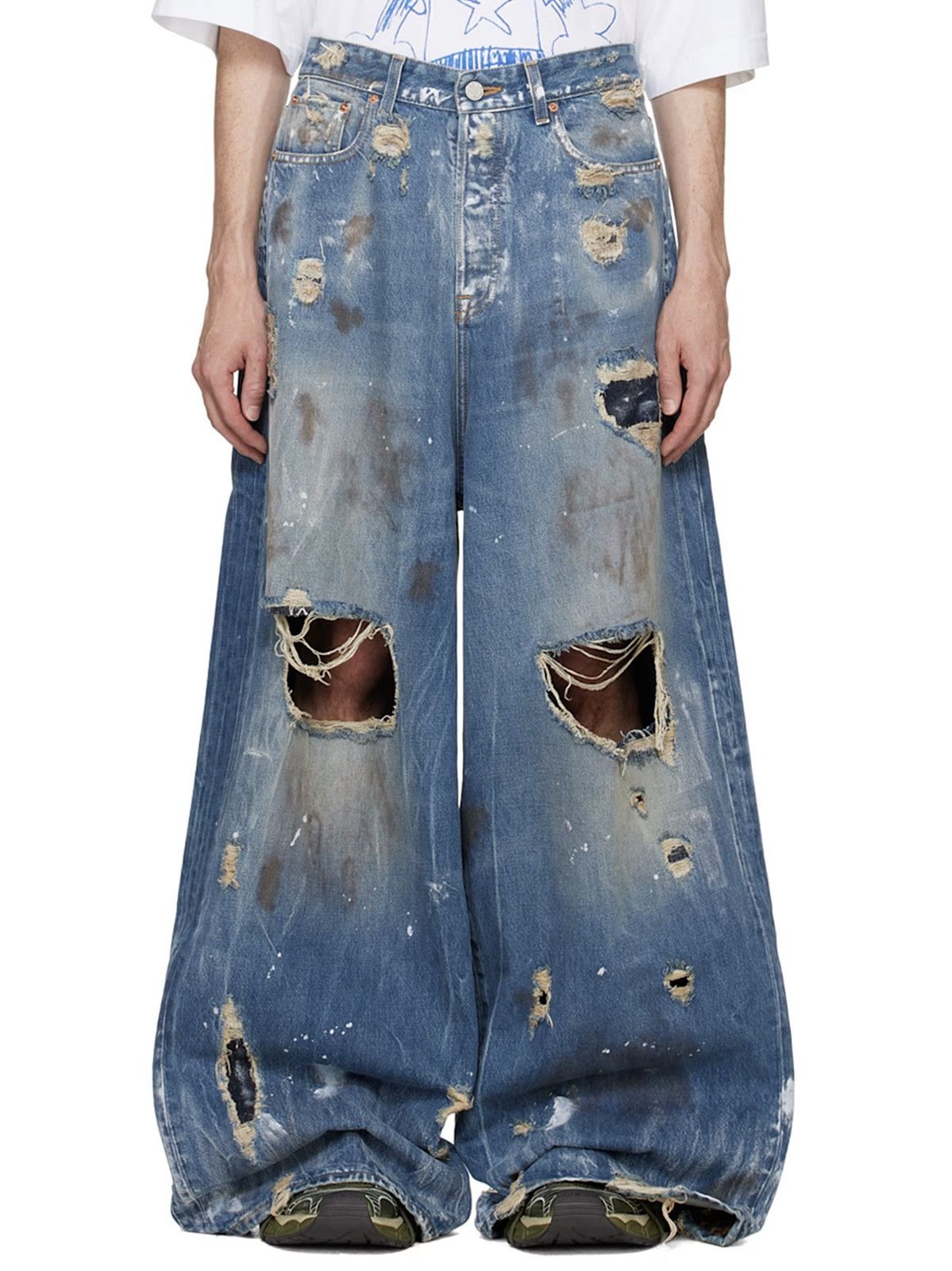Vetements Vetements AW22 Big Shape Destroyed Jeans Black