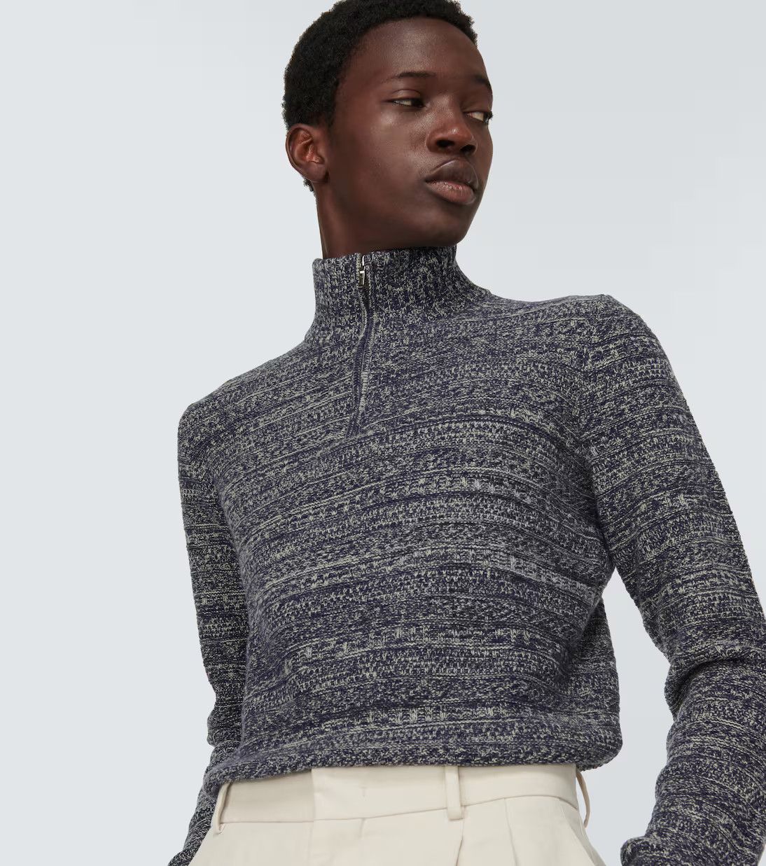 Loro Piana o1w1db10724 Lima Pullover Cashmere Sweater in Dark Grey Size US L / EU 52-54 / 3 - 5 Thumbnail
