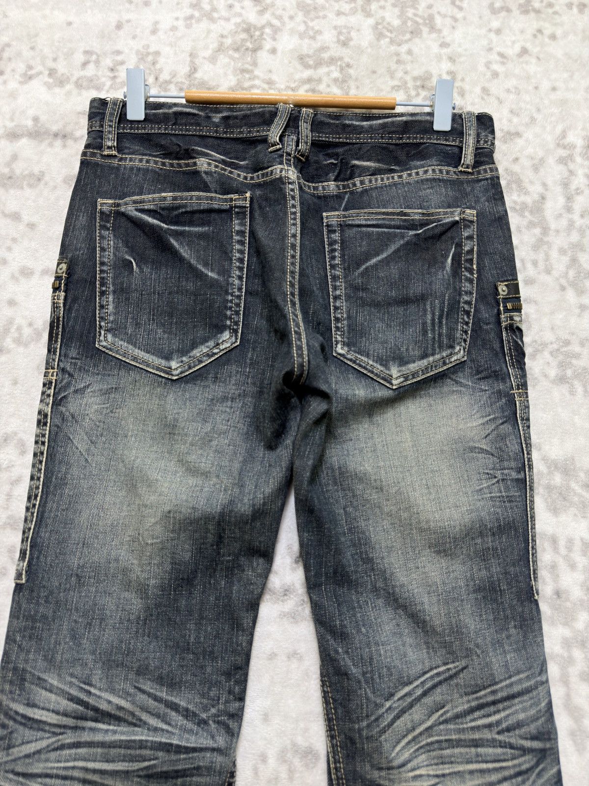 Tornado Mart Michel Klein Homme Spiral Flare Y2K Denim Size US 30 / EU 46 - 9 Thumbnail