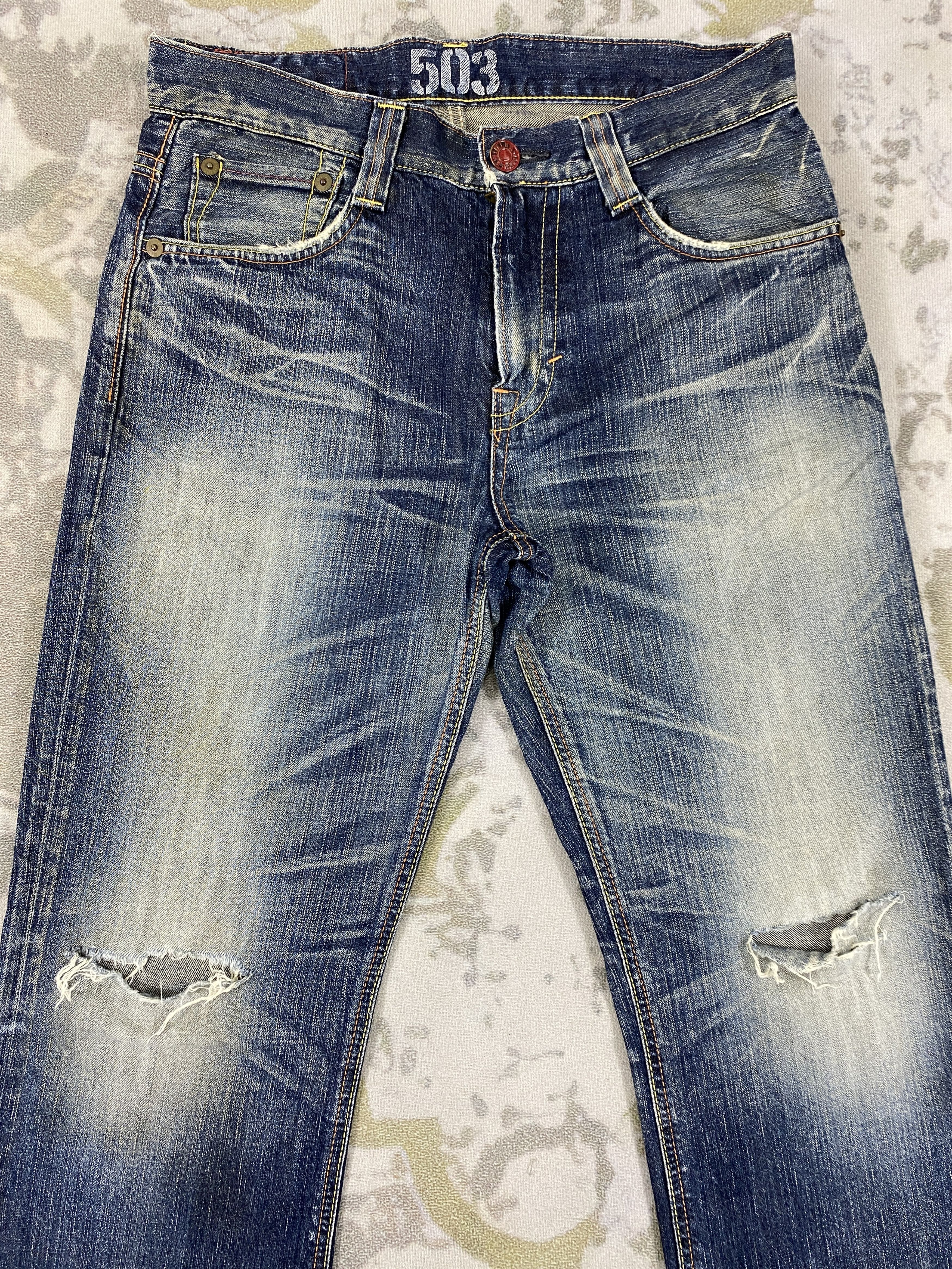 Hysteric Glamour Distressed Vintage Edwin Flare Jeans 33x32 Denim- JN3585 Size US 33 - 3 Thumbnail
